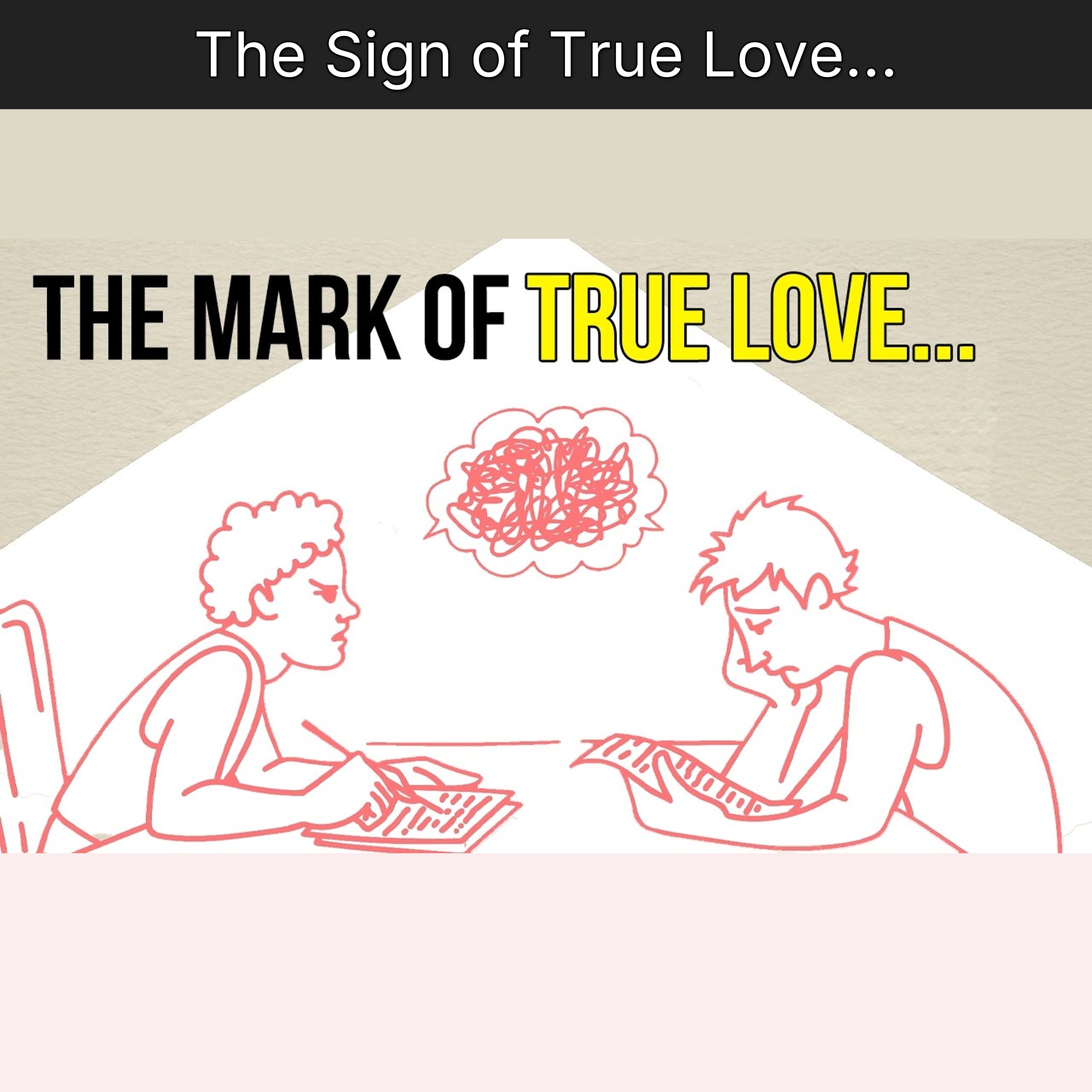 The Sign of True Love...