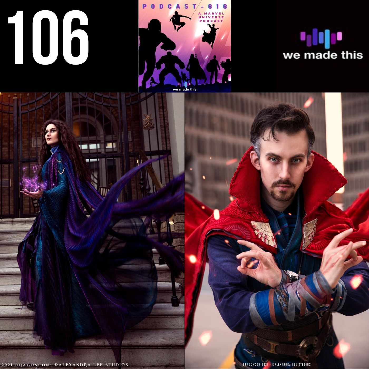 106. Marvel Cosplay with Michael and Hayley Burson episode artwork