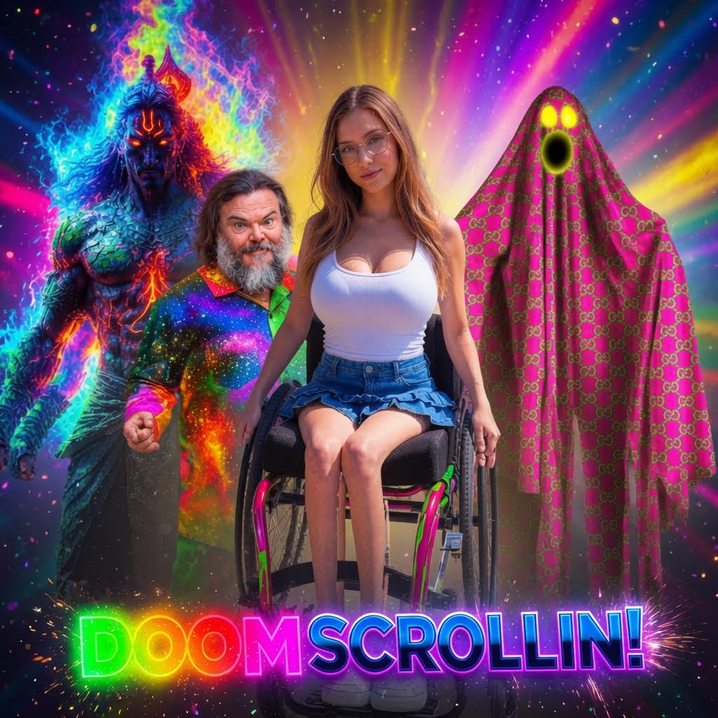 DoomScrollin #65: Jack Black, Hot Wheelchair Chicks, Shiva The Destroyer,  the Gucci Ghost and J Edward Griffin