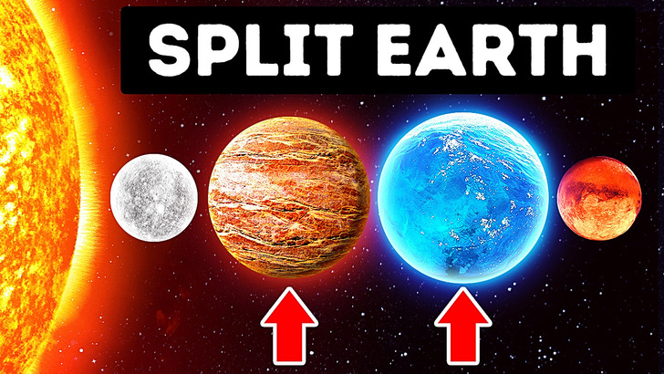 What If Earth Split Into a Water Planet and a Rock Planet?