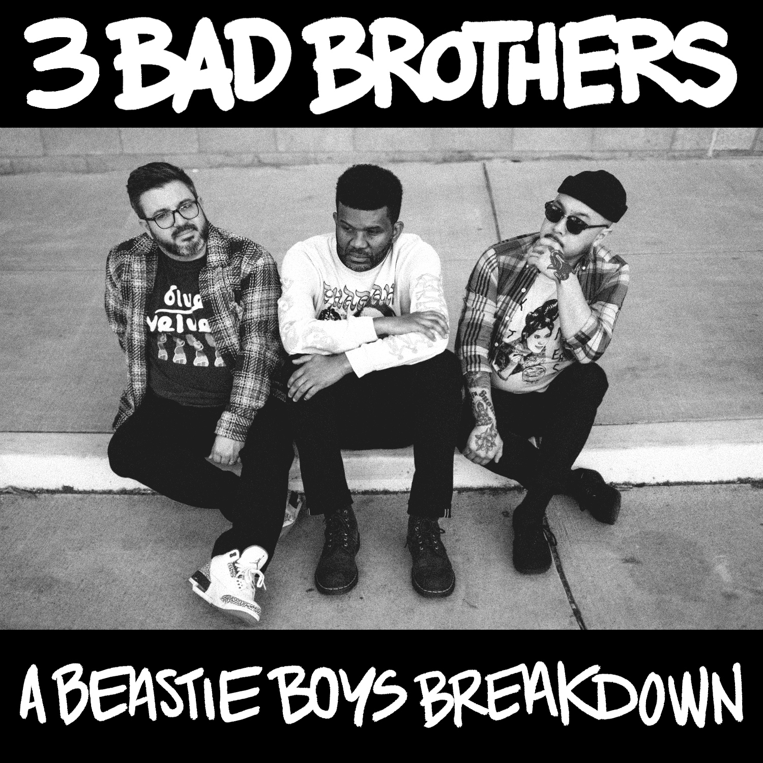 Dad Bod Rap Pod episode art: 3 Bad Bothers A Beastie Boys Breakdown- Ill Communication with guest Kenny Segal