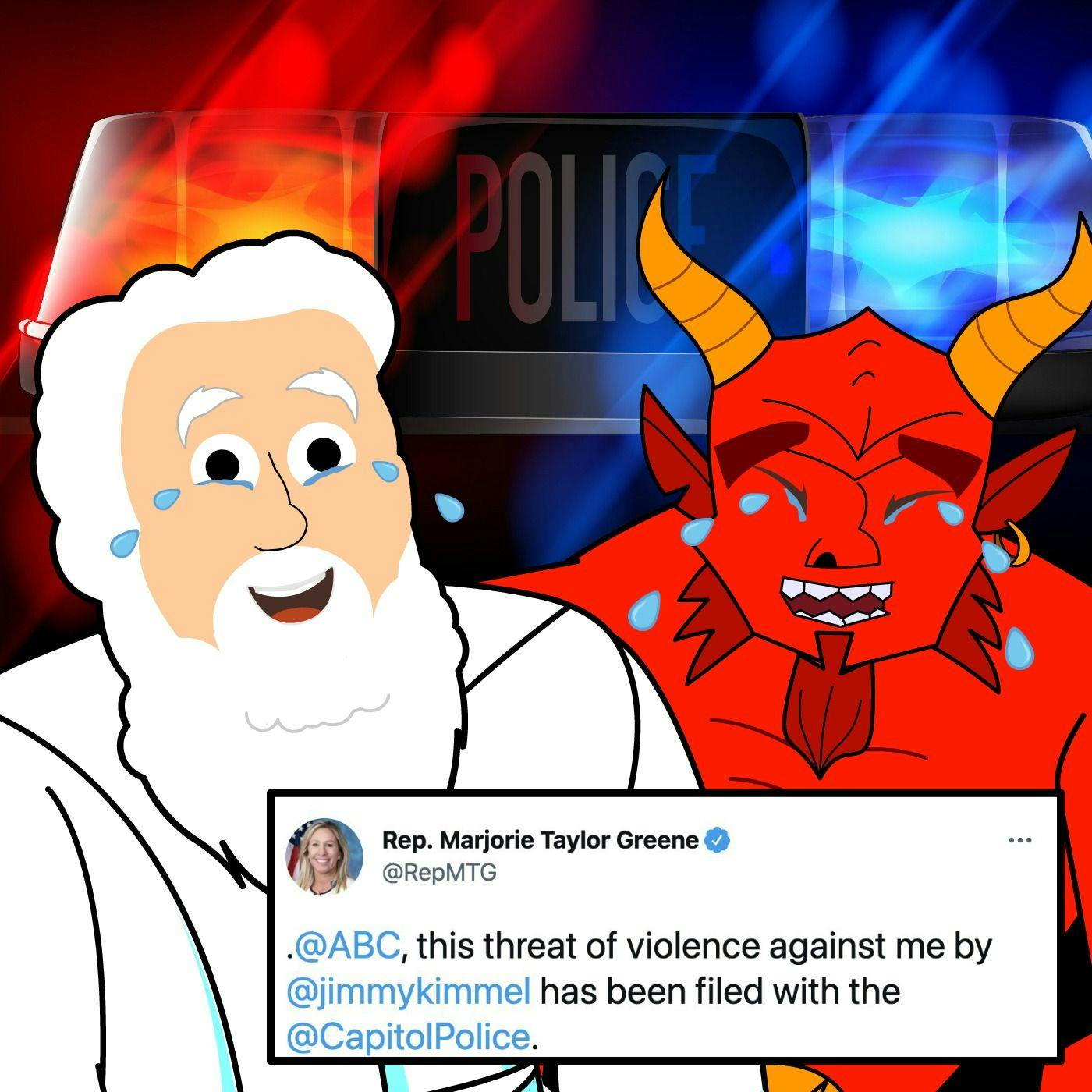 God & Satan Mock Republican Who Tried To Report A Joke To The Police