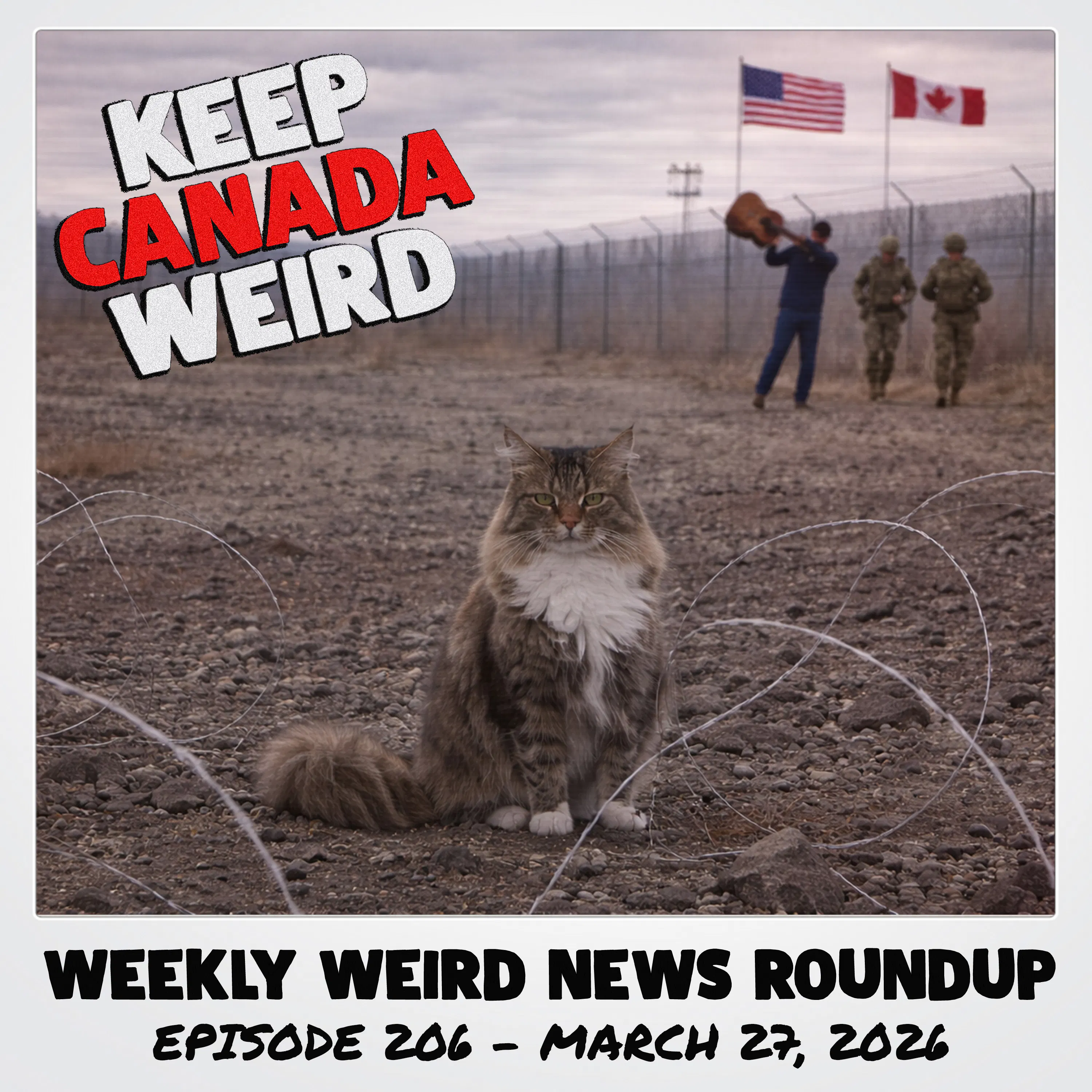 KEEP CANADA WEIRD - 206 - 2026/03/27 - Sperm Donors, Romance Scammed Drug Mule, Border Crossing Cat, and Calgary episode artwork