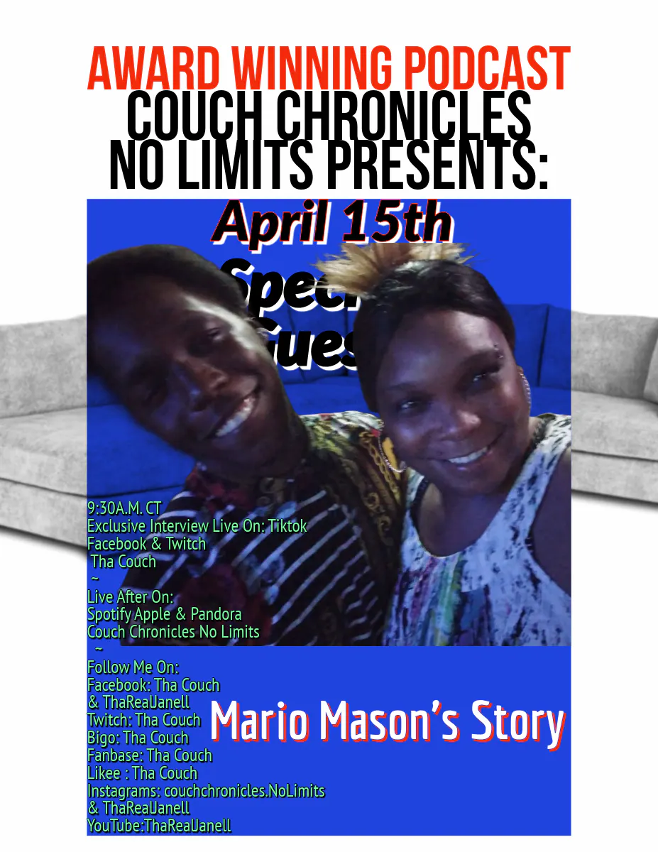 Mario Masons Story Told by his mom Cicily Mason Couch Chronicles No Limits
