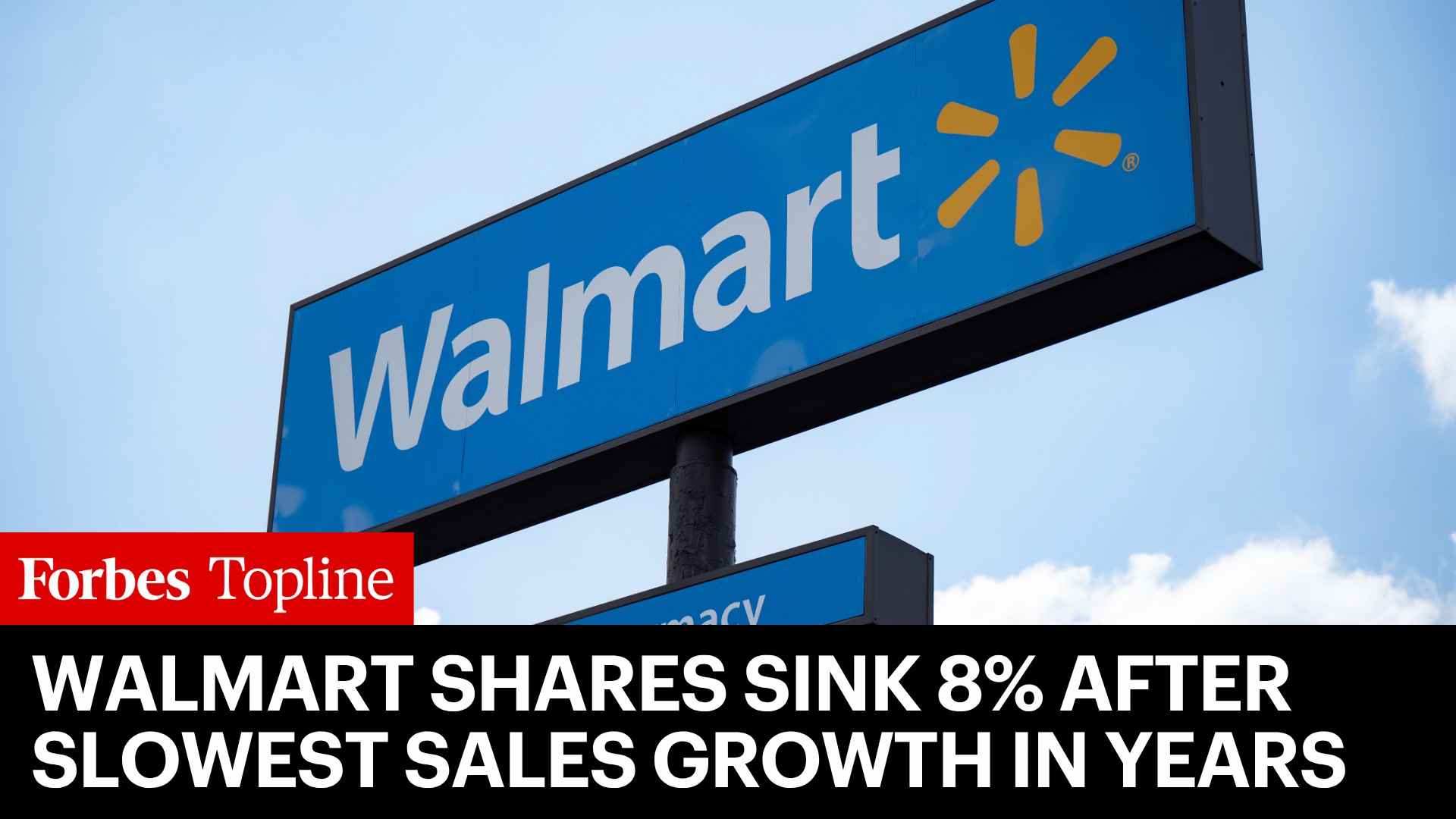 Walmart Shares Sink 8% After Slowest U.S. Sales Growth Since 2020