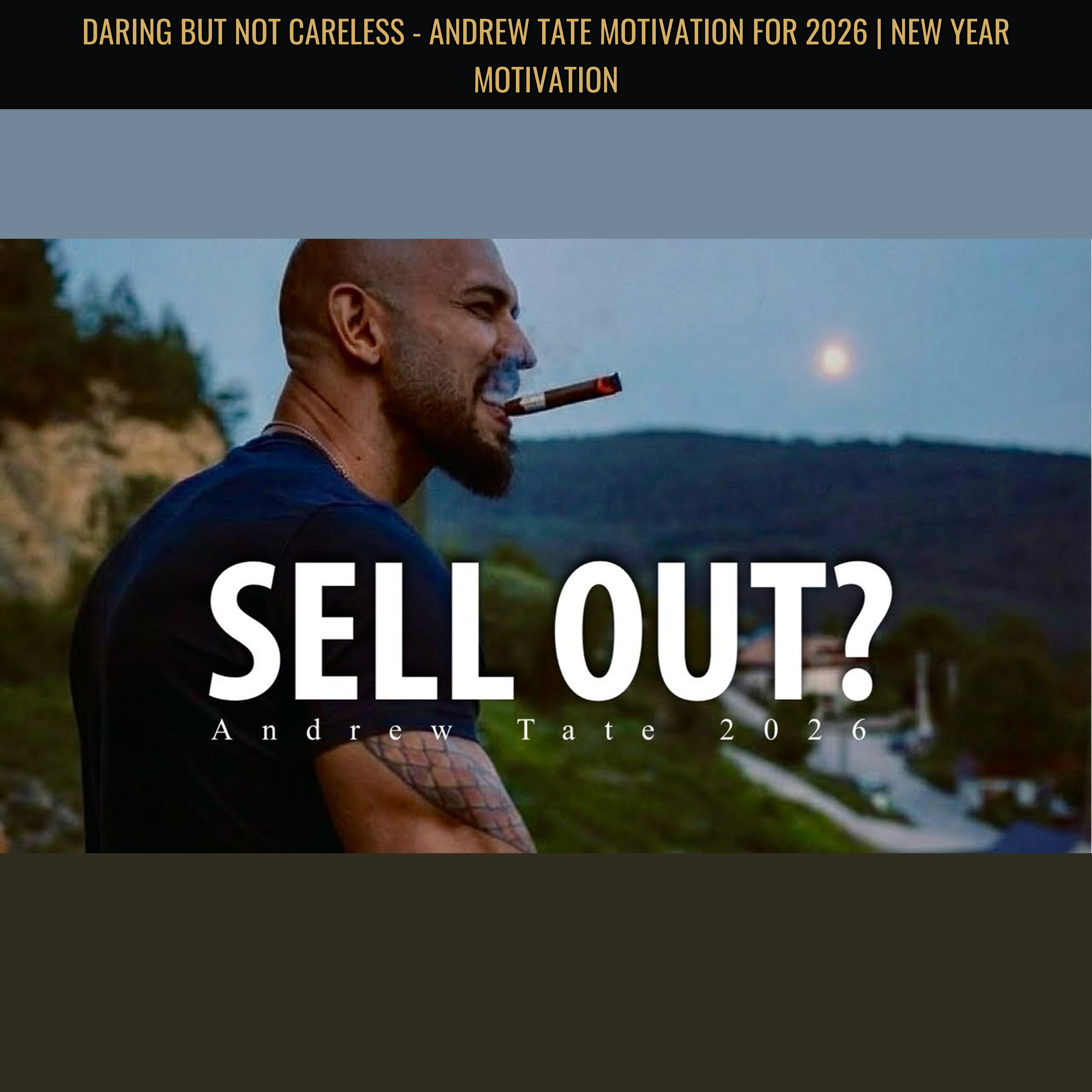 DARING BUT NOT CARELESS - Andrew Tate Motivation for 2026 | New Year Motivation