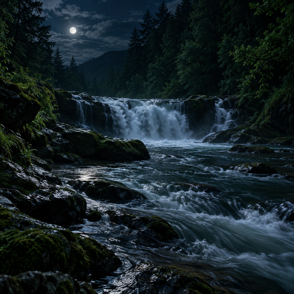 💧 BROAD WATERFALL and POWERFUL RIVER over ROCKS — 2 H of continuous water for deep sleep