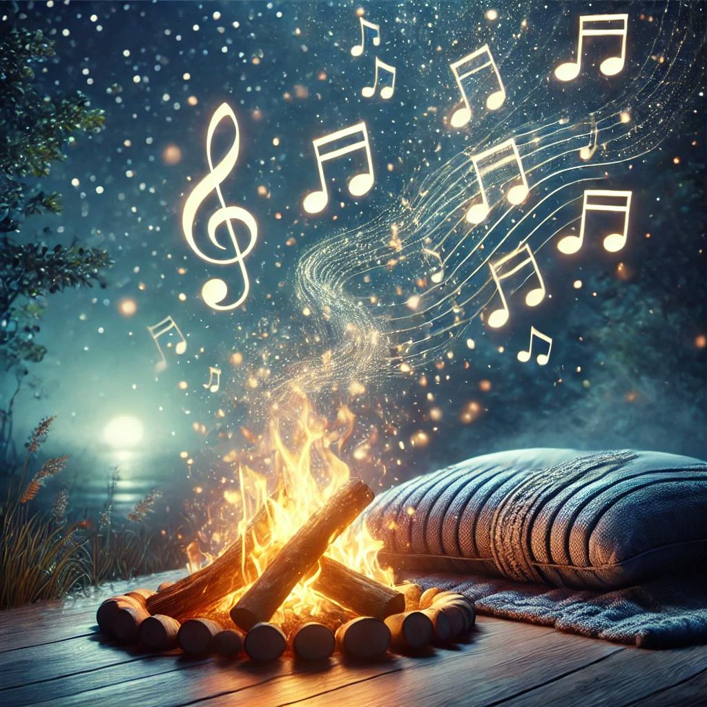 😴🔥🎵 The Comforting Sound of FIRE and MUSIC Soothes the MIND for Restorative SLEEP episode artwork