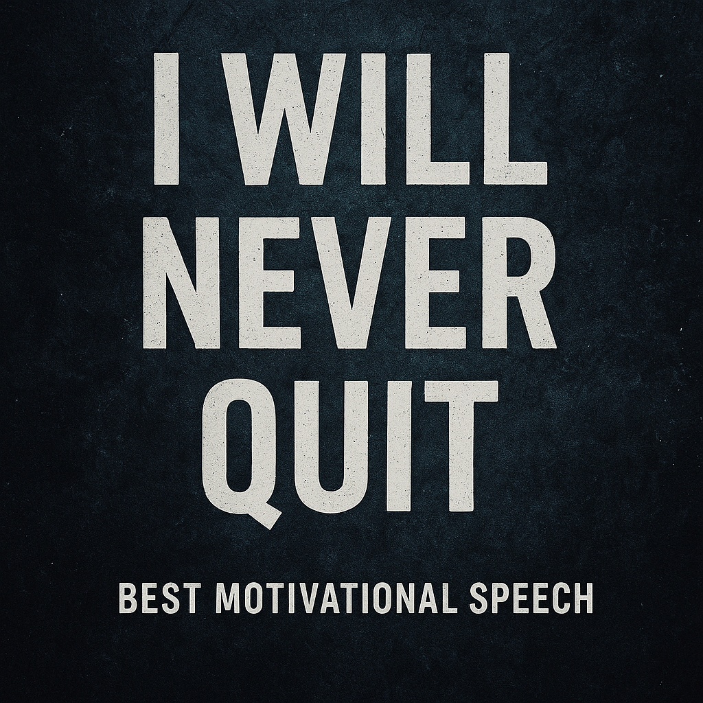 I WILL NEVER QUIT - Best Motivational Speech