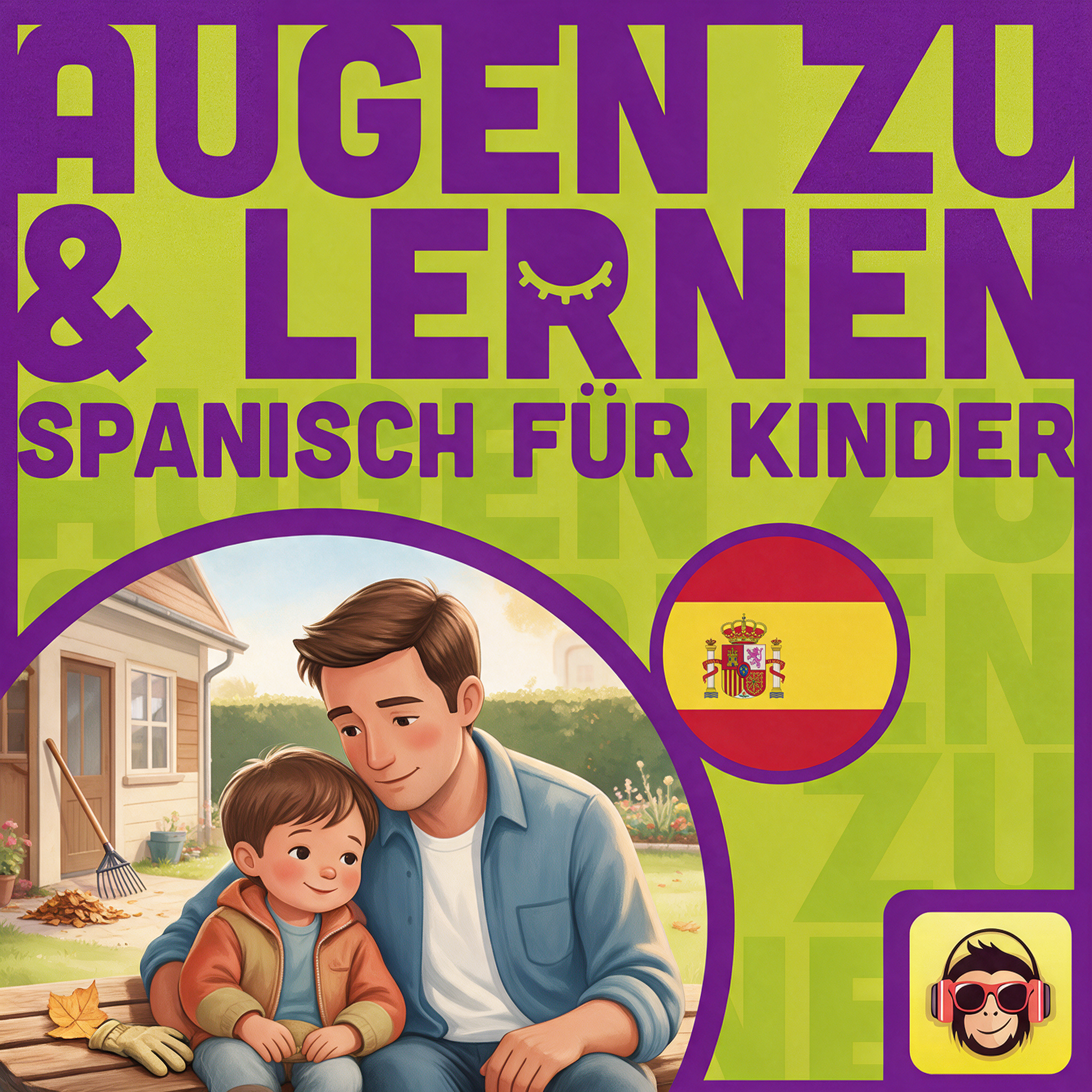 Cover: Spanisch für Kinder: Beim Laub-Rechen - Vokabeln zum Einschlafen