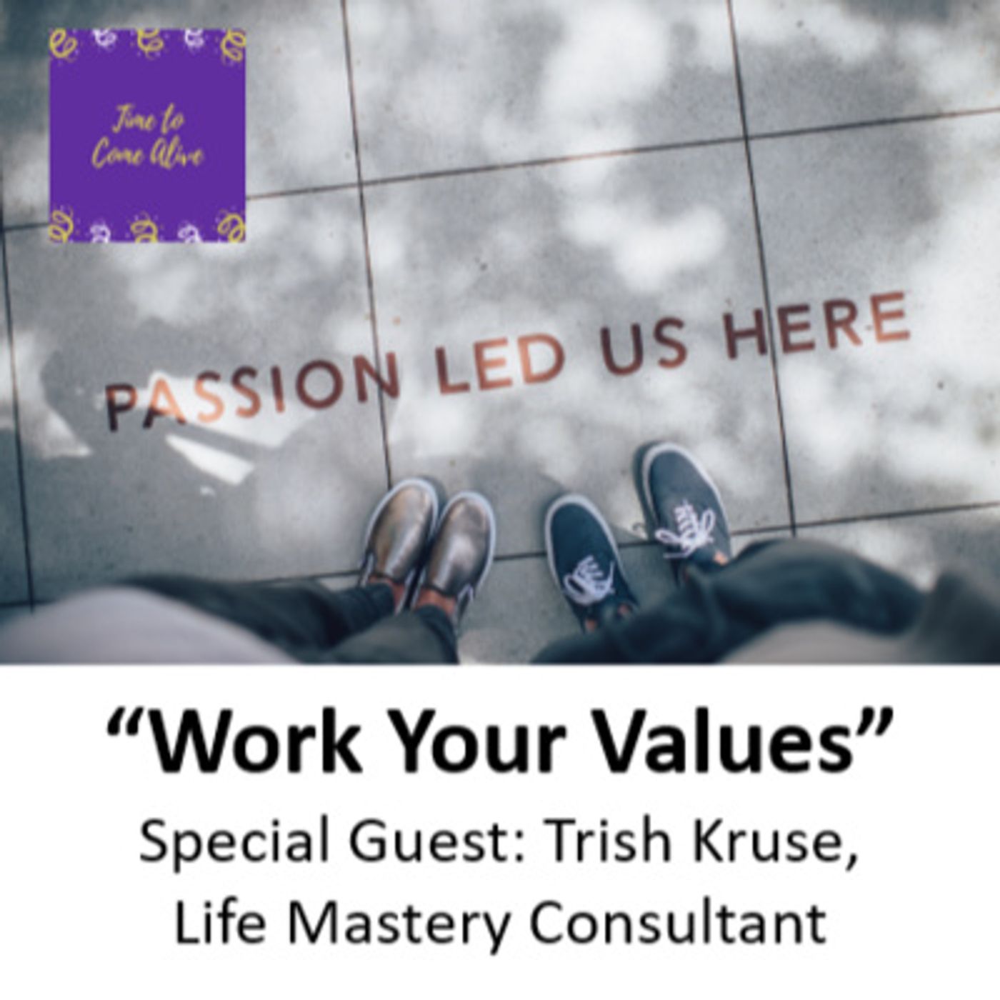 Ep. 36 - Time to Come Alive: "Work Your Values” with special guest: Trish Kruse, Life Mastery Consultant episode artwork