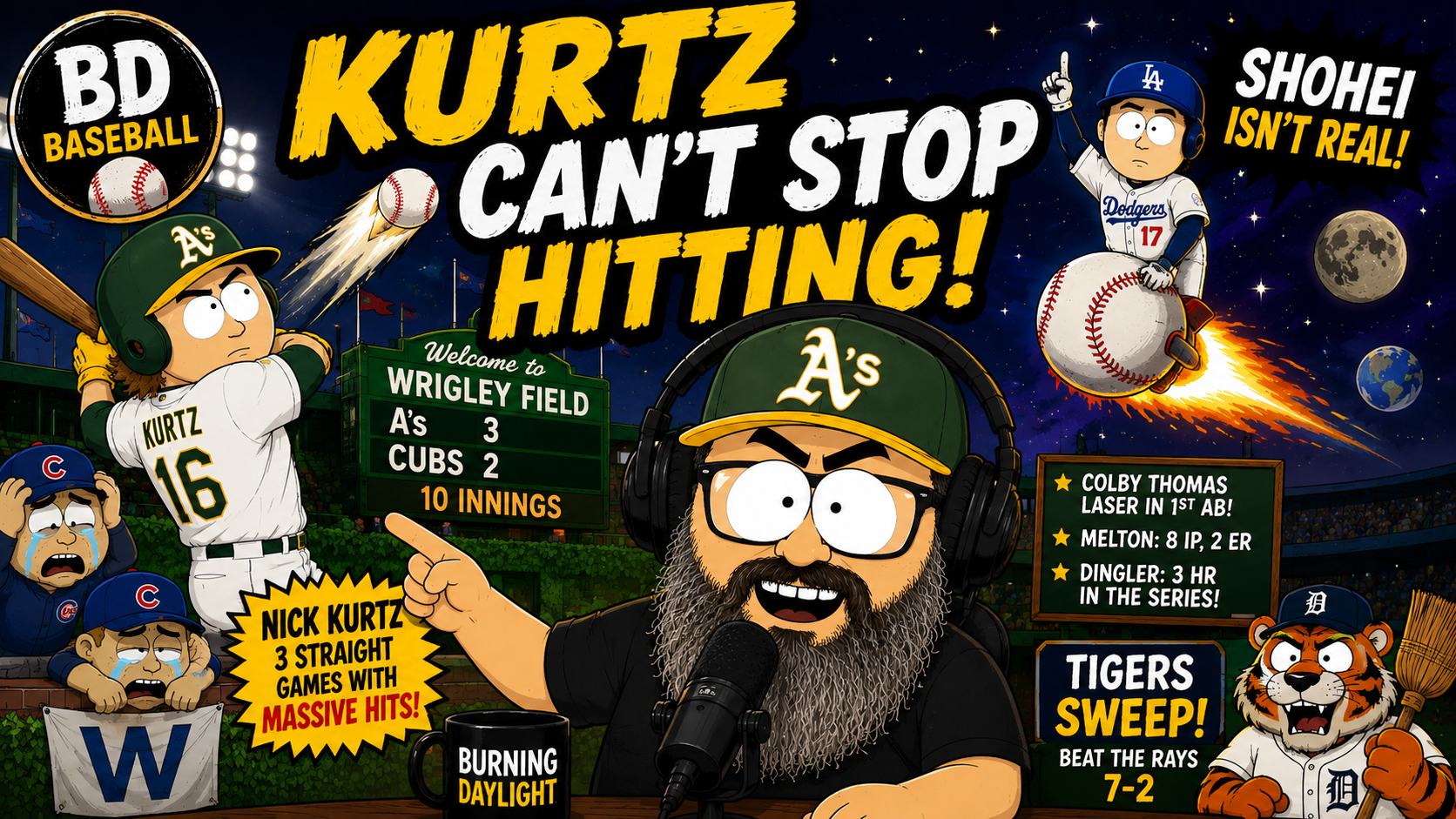 A’s Stun Cubs, Tigers Sweep Rays, Rockies Get Rocked, Sánchez Makes History, Ohtani Is AI | BD Baseball 6‑4‑26