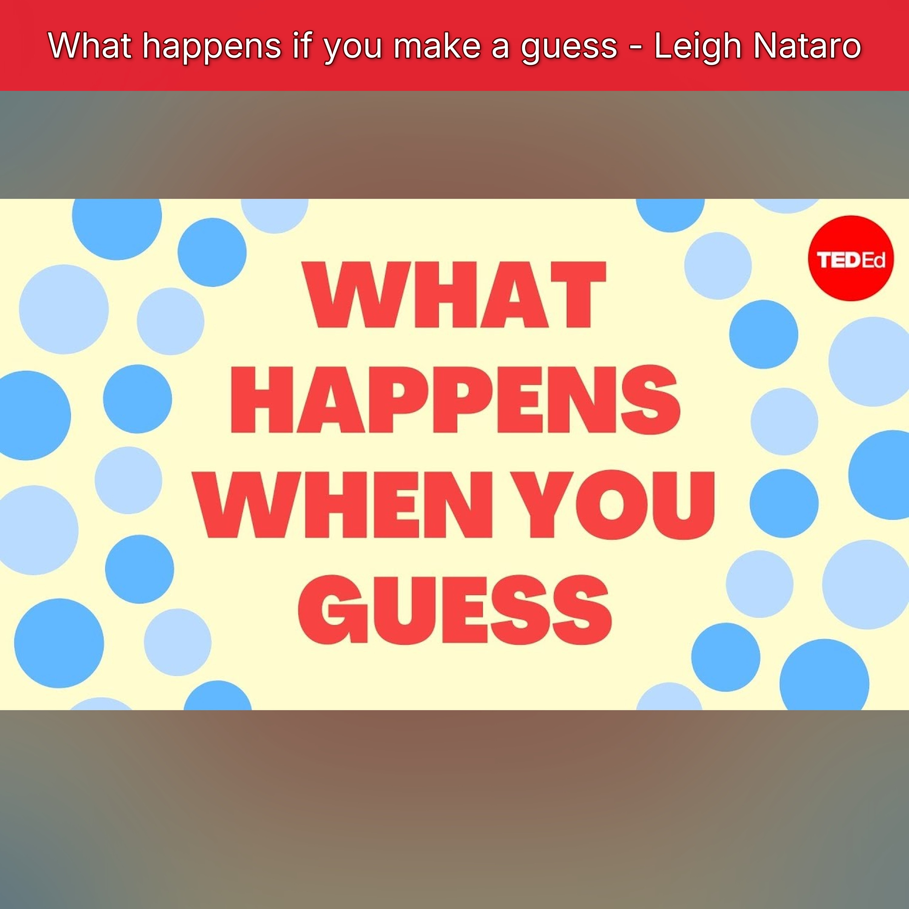 What happens if you make a guess - Leigh Nataro episode artwork