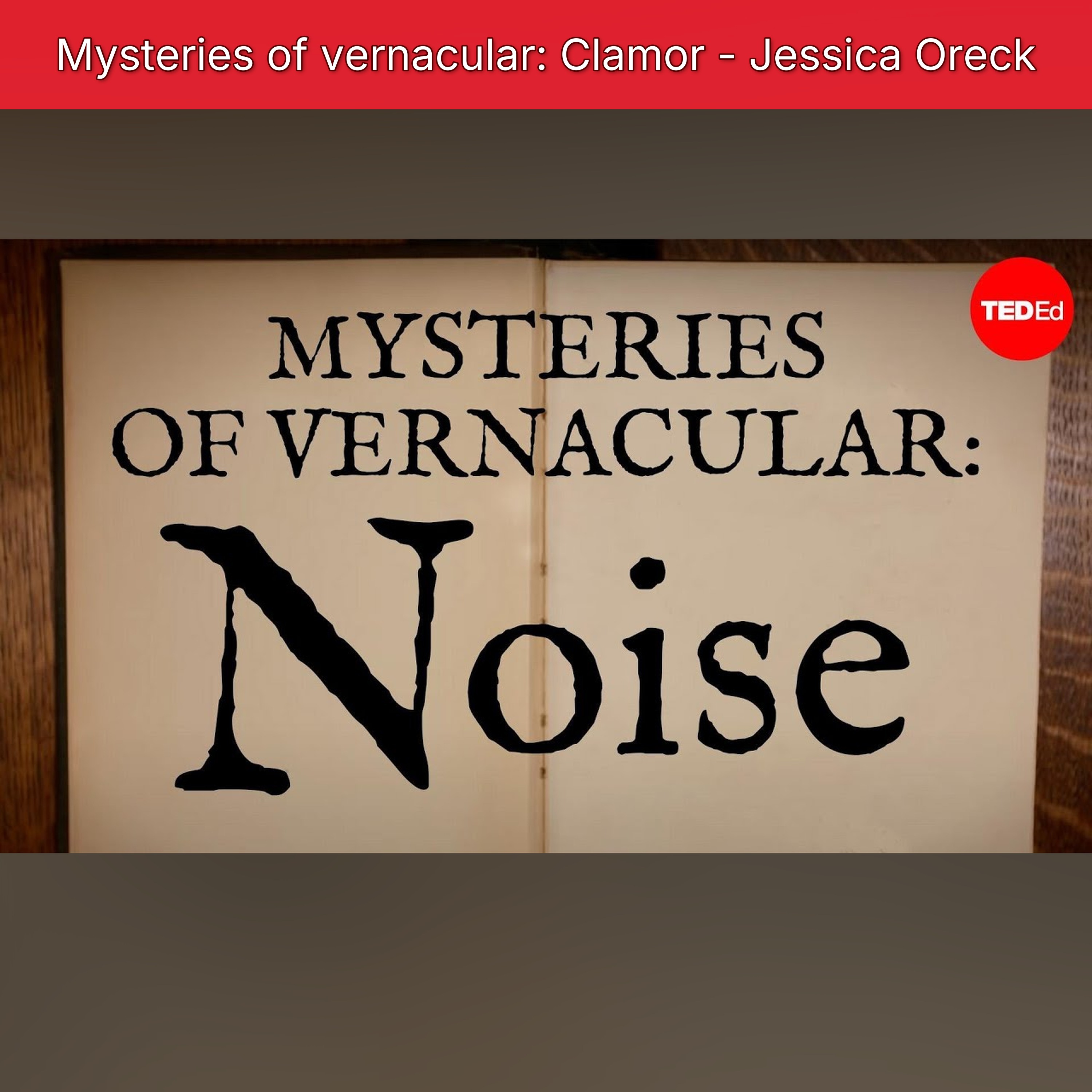 Mysteries of vernacular: Clamor - Jessica Oreck episode artwork