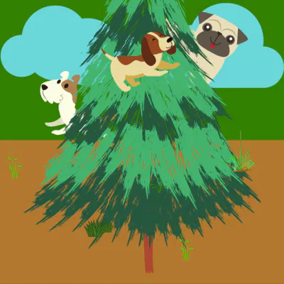 Maya asks: What if dogs lived in hairbrush trees?