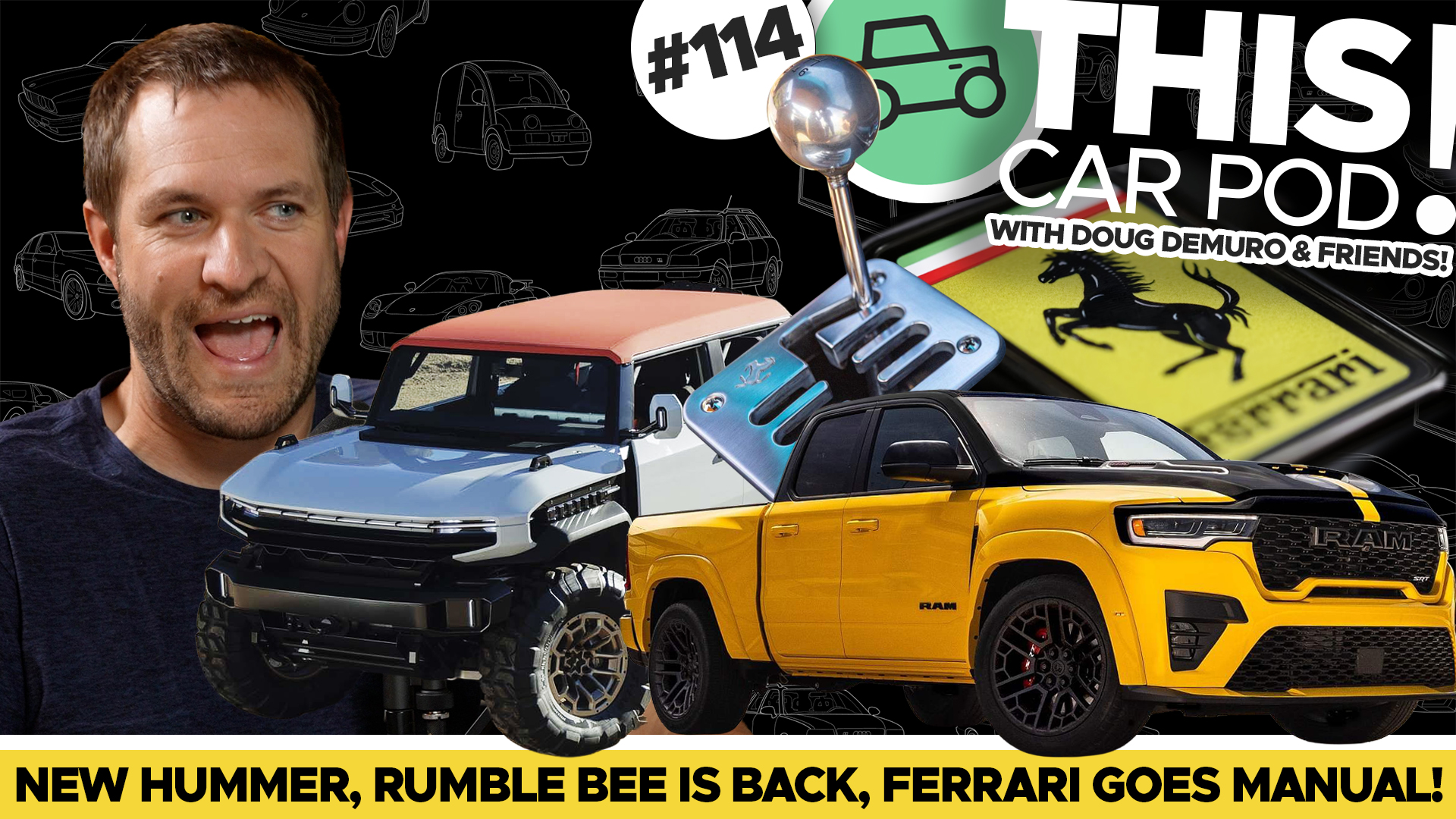 Ferrari Returns to Manual? The New Hummer, Ram Rumble Bee! 