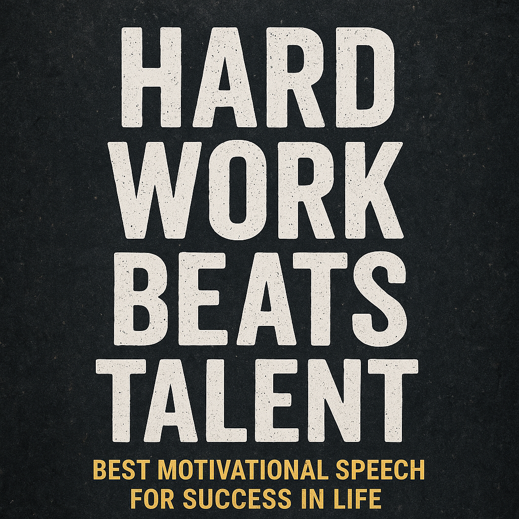HARD WORK BEATS TALENT - Best Motivational Speech for Success in Life