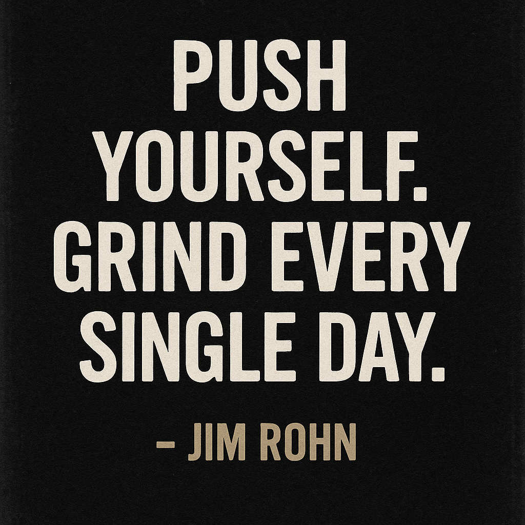 PUSH YOURSELF. GRIND EVERY SINGLE DAY – Jim Rohn Motivational Speech