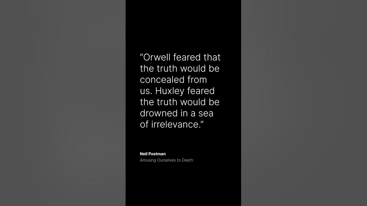Orwell vs Huxley - Who was Right? episode artwork