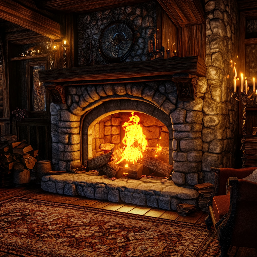 Cozy Fireplace (8 HOURS). Fireplace with Crackling Fire Sounds. Fireplace Burning
