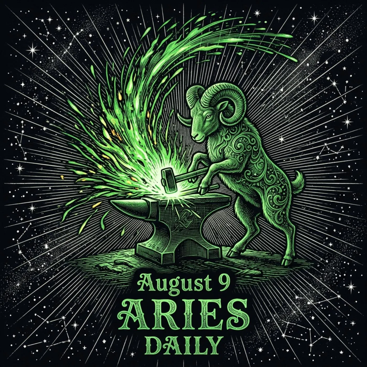 Sunday, August 9, 2026 Aries Horoscope Today artwork