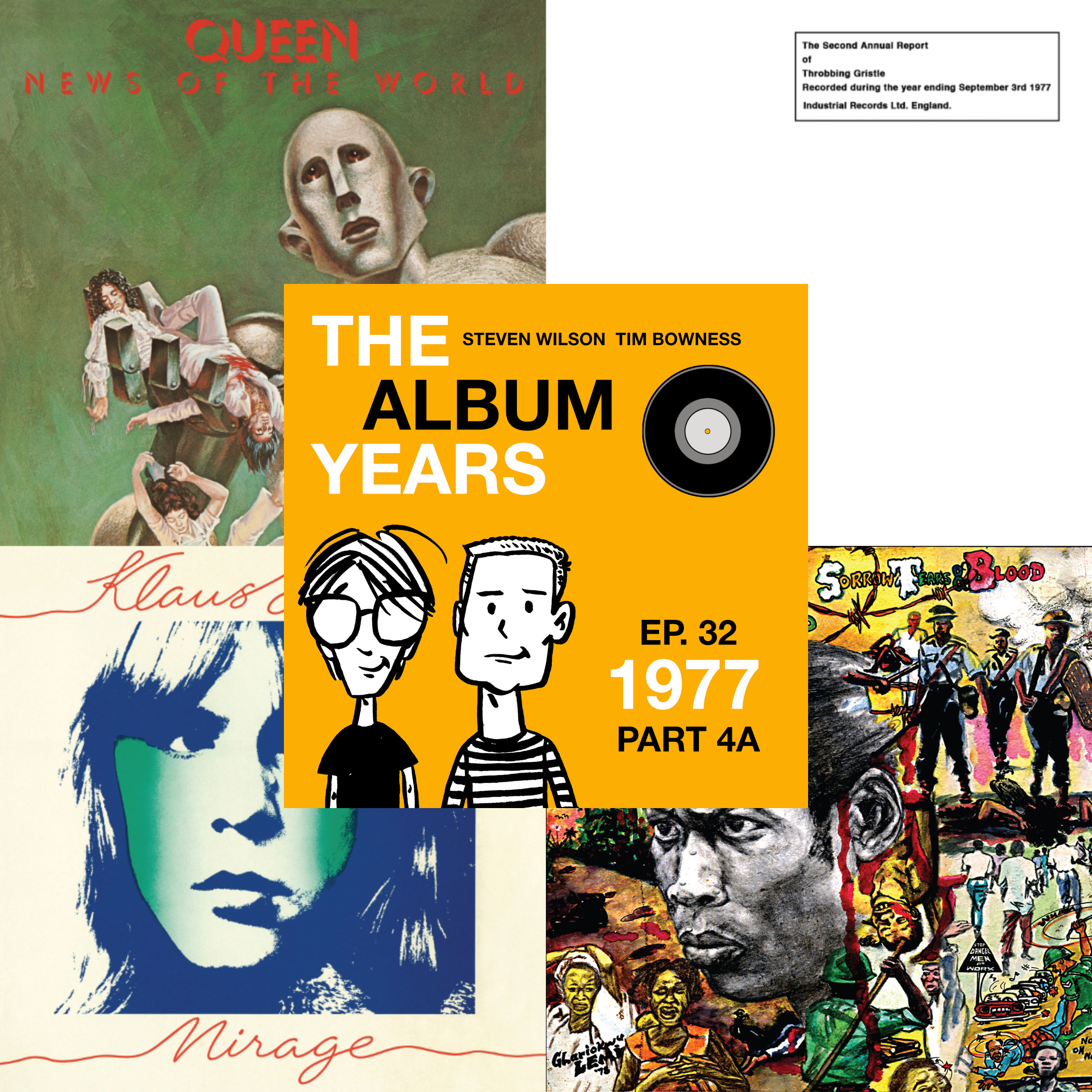 #32 (1977 Part 4A) Queen, Fela Kuti, Throbbing Gristle & more!