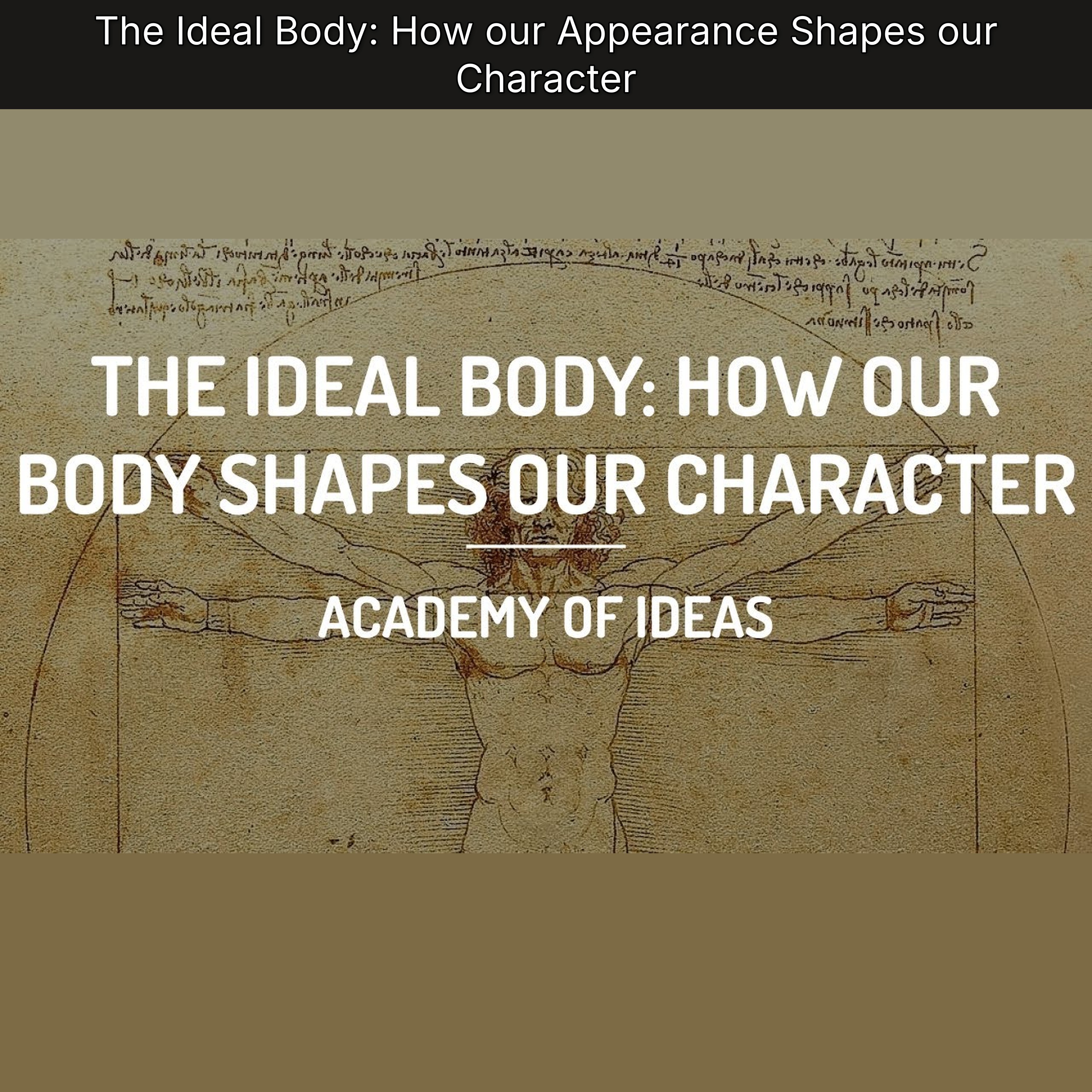 The Ideal Body: How our Appearance Shapes our Character episode artwork