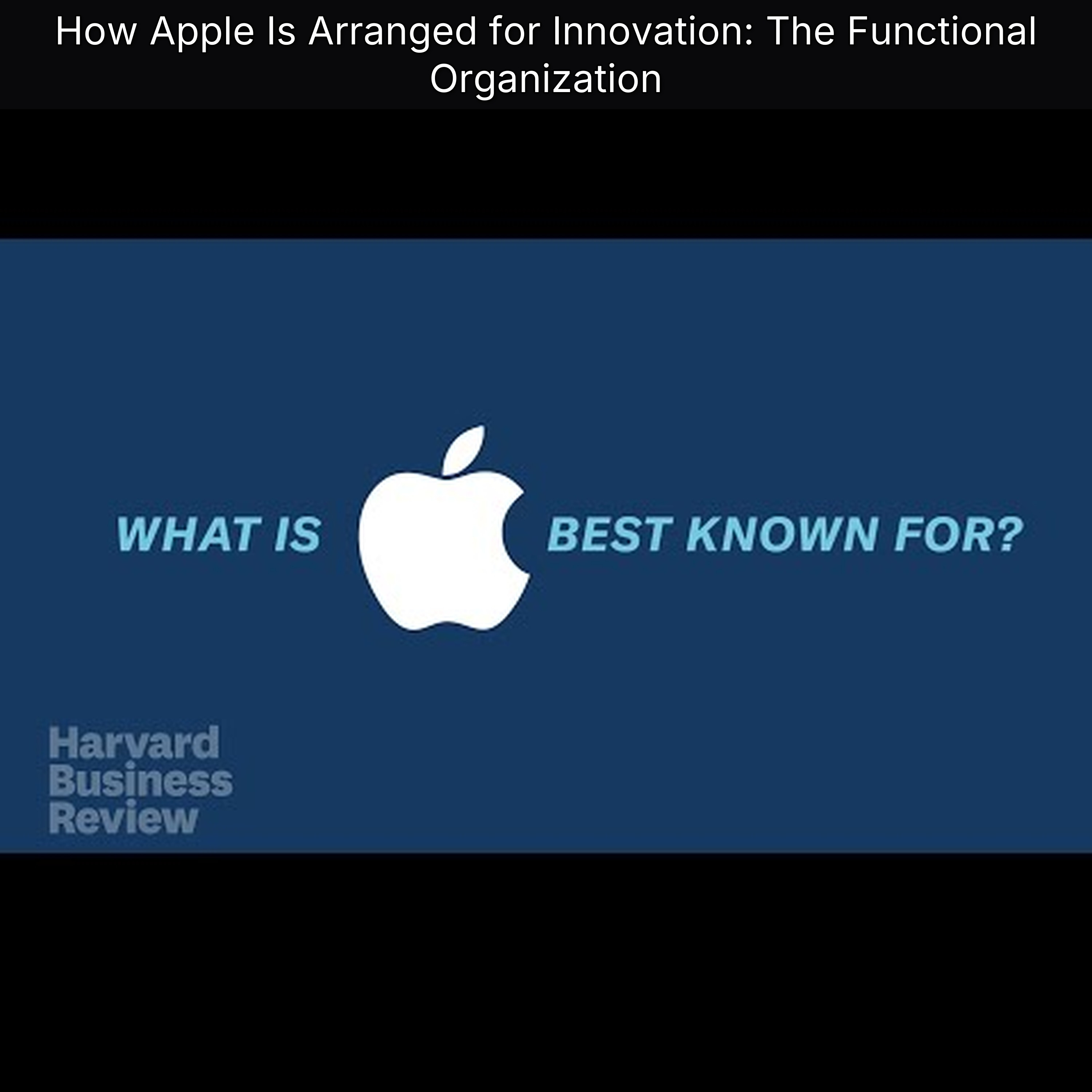 How Apple Is Arranged for Innovation: The Functional Organization episode artwork