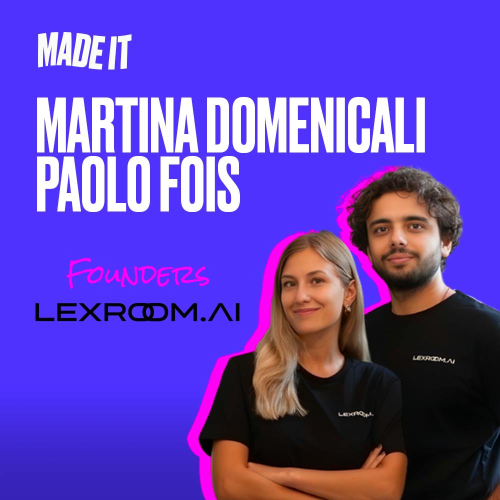 €16Milioni per rivoluzionare il settore legale: Lexroom la startup italiana che piace alla Silicon Valley con Martina Domenicali e Paolo Fois €16Milioni per rivoluzionare il settore legale: Lexroom la startup italiana che piace alla Silicon Valley con Martina Domenicali e Paolo Fois