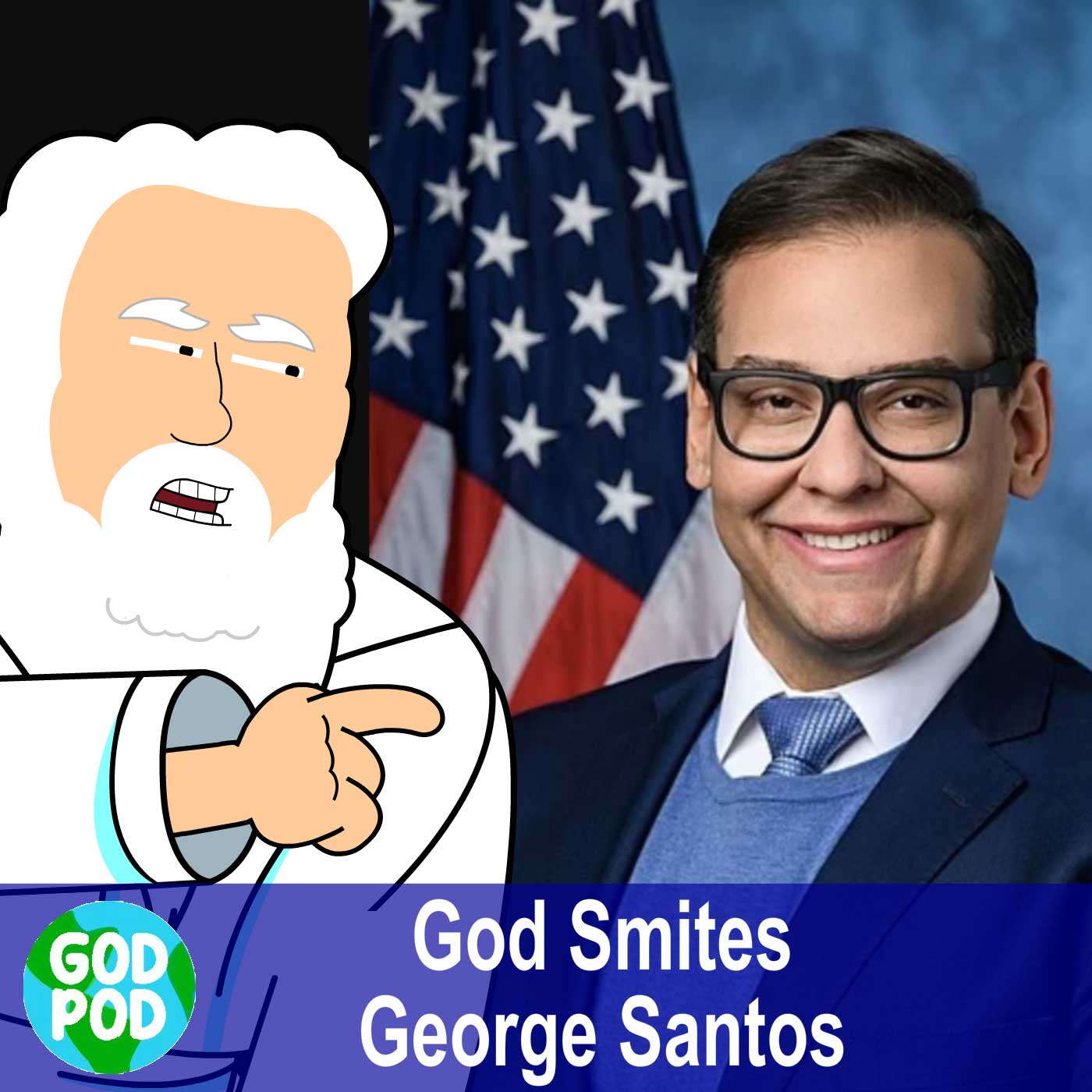 god-smites-george-santos-god-pod