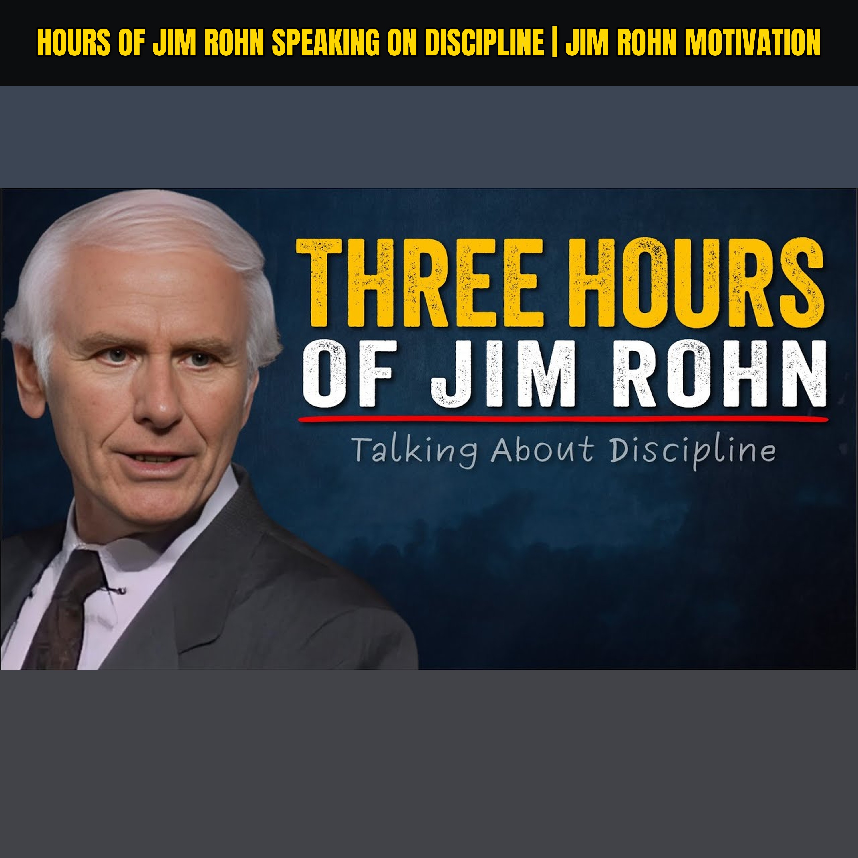 Hours of Jim Rohn Speaking On Discipline | Jim Rohn Motivation
