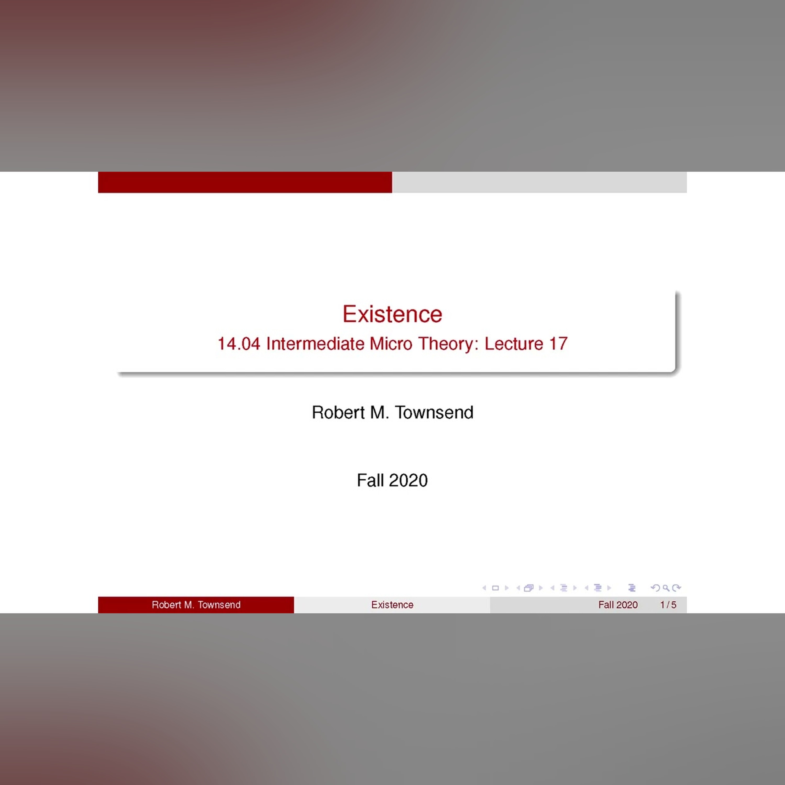 Lecture 17: Existence of Equilibria