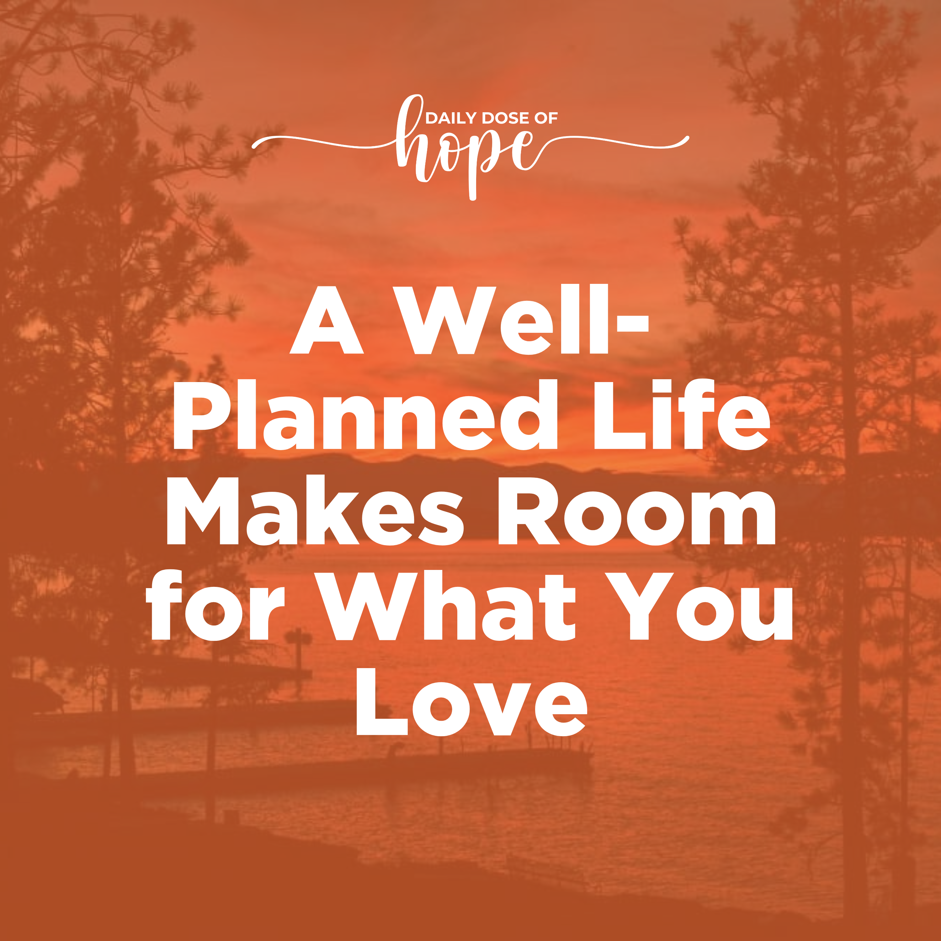 A Well-Planned Life Makes Room for What You Love EP 254