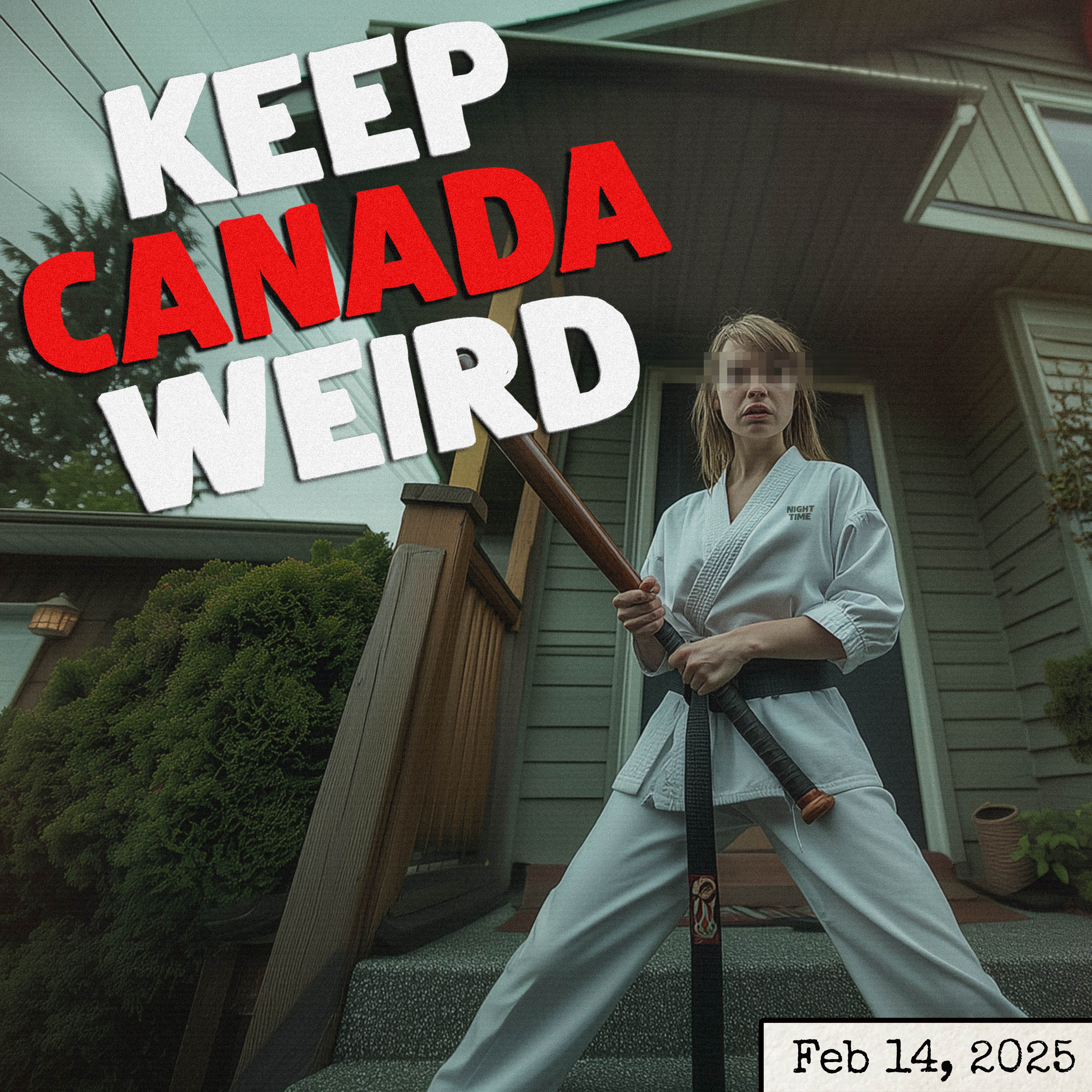 151 - Feb 14, 2025 - Santa gets slayed, Calgary porch pirates, shyster psychic episode artwork