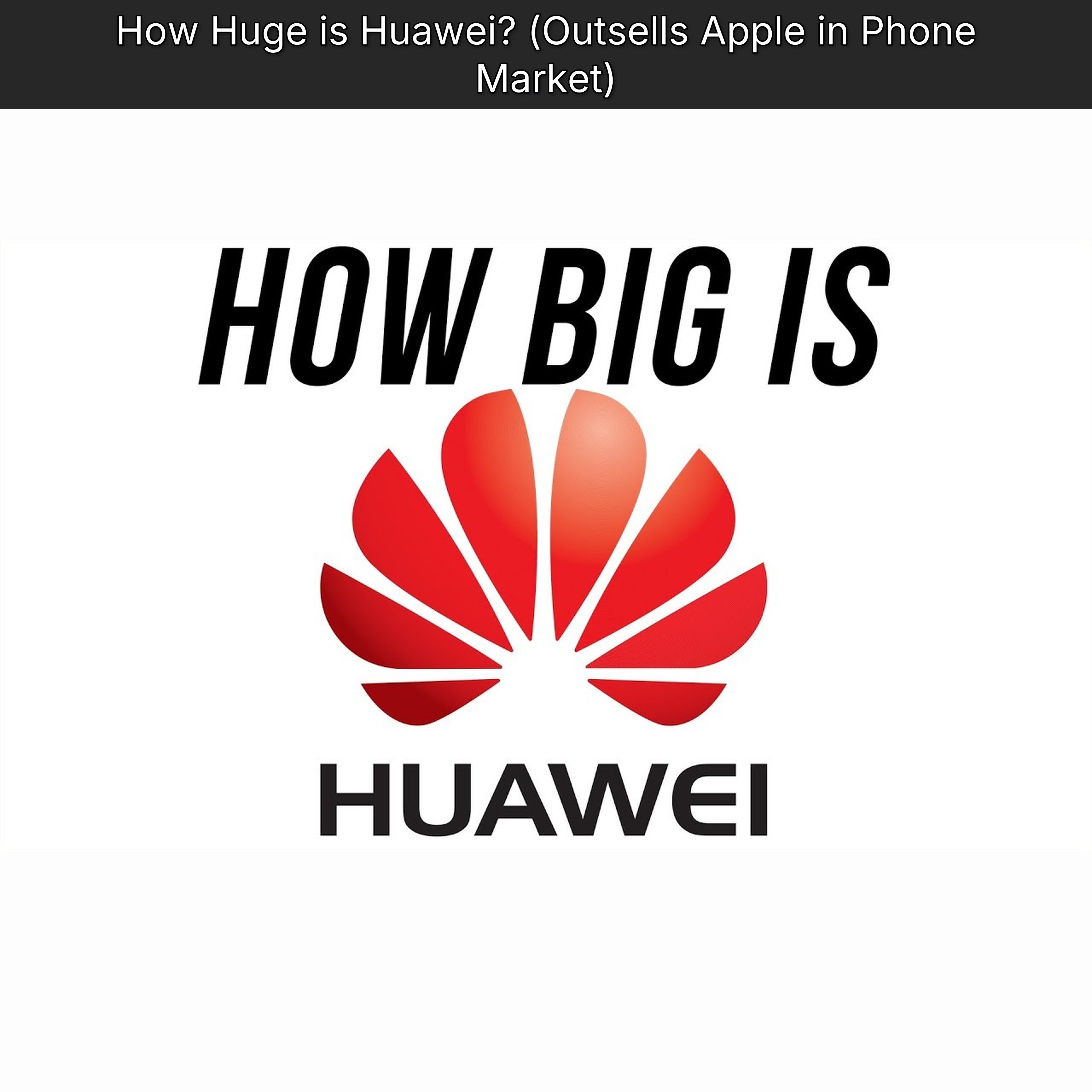 How Huge is Huawei? (Outsells Apple in Phone Market)