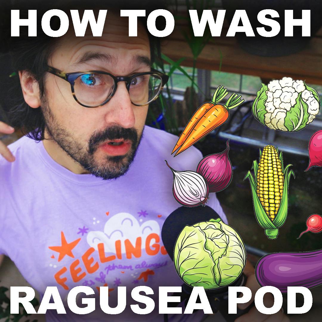 Why we use plain water to clean produce, weirdest restaurant meals, etc (E79) Why we use plain water to clean produce, weirdest restaurant meals, etc (E79)