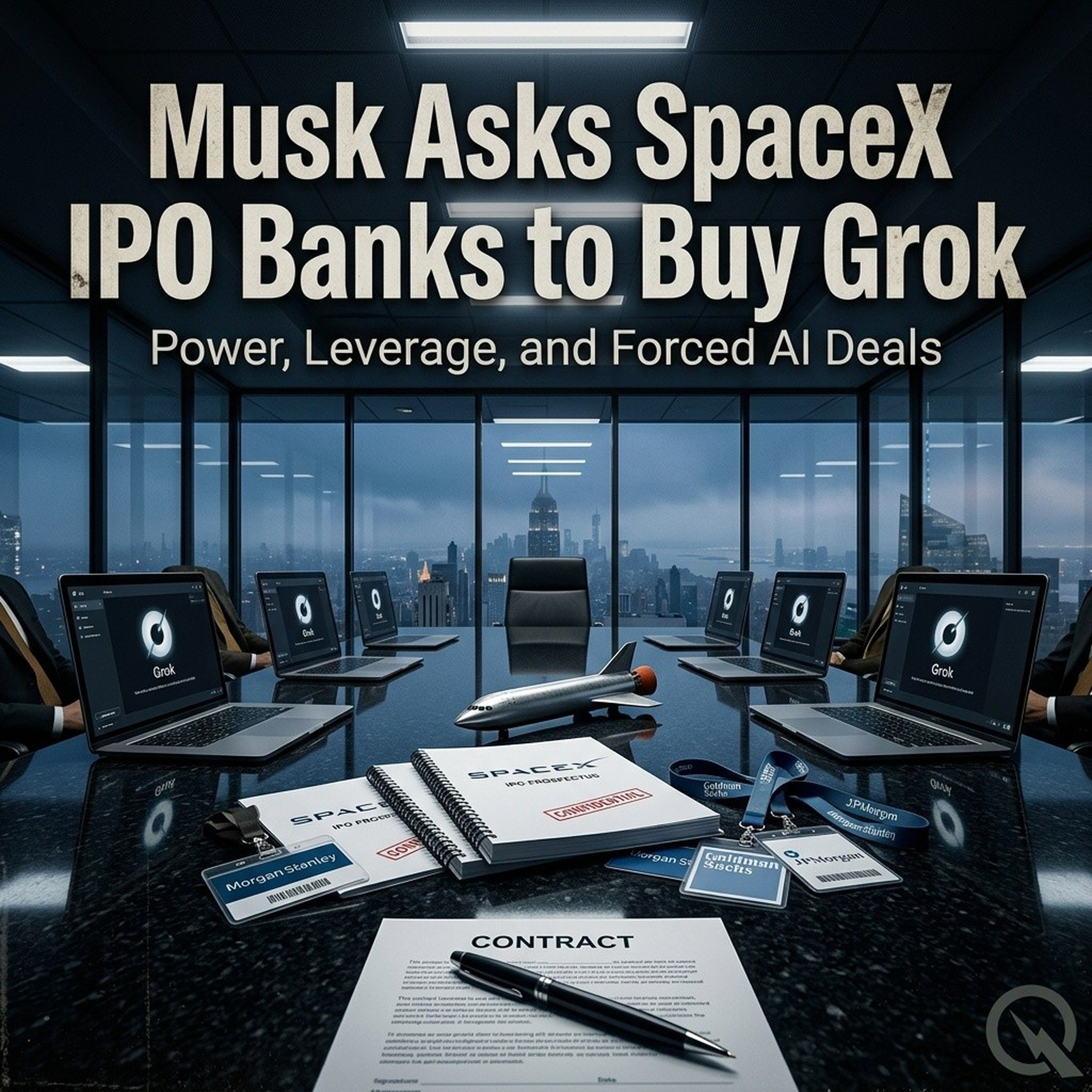 Musk Asks SpaceX IPO Banks to Buy Grok