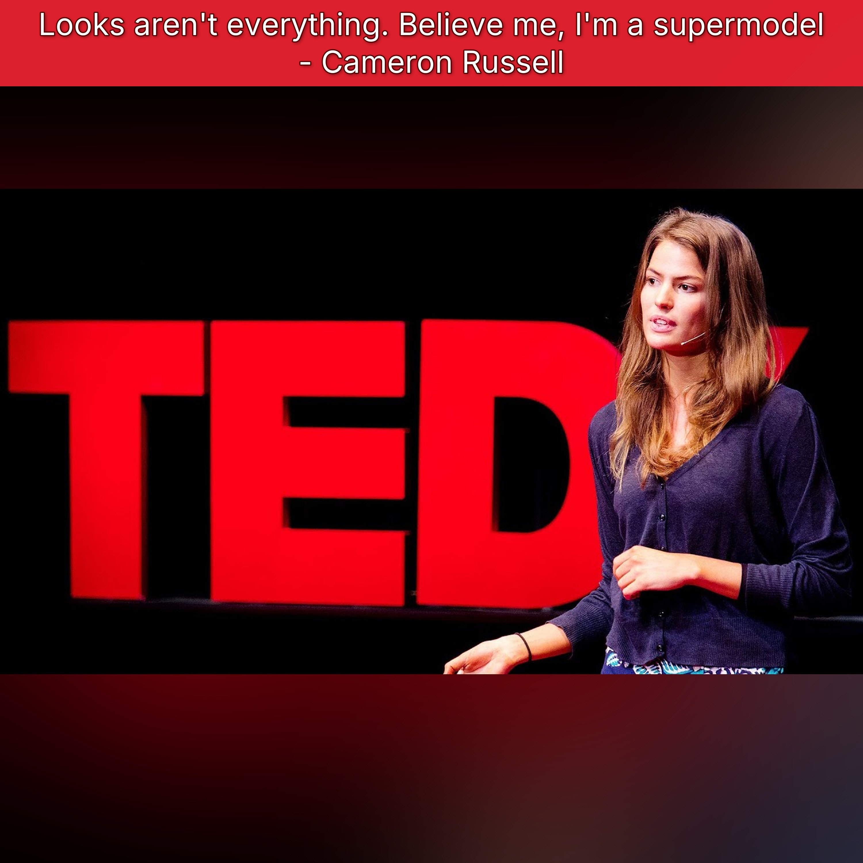 Looks aren't everything. Believe me, I'm a supermodel - Cameron Russell episode artwork