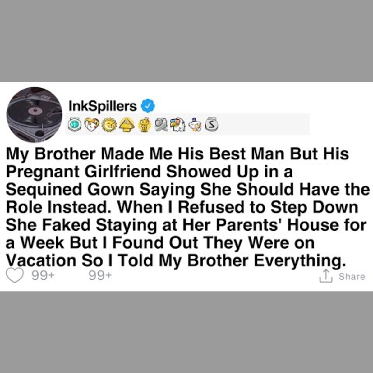 Confrontation with Brother's Pregnant Girlfriend Over Best Man Role