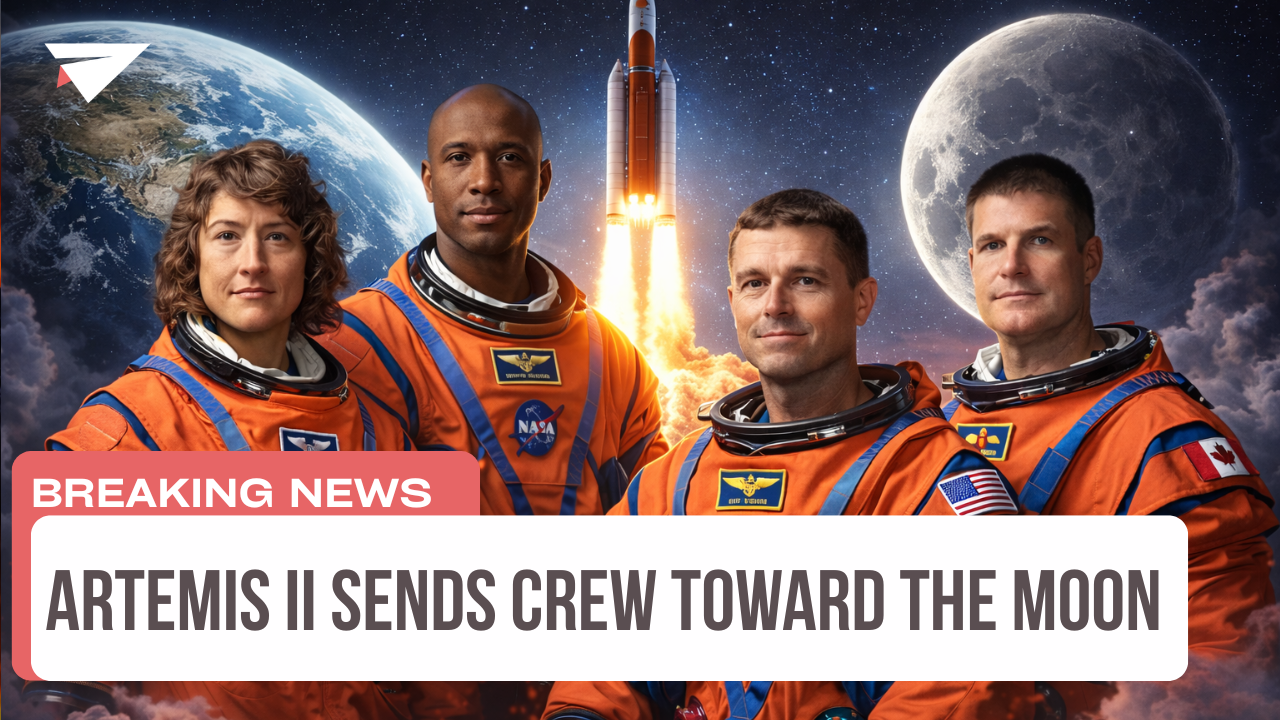 Artemis II Sends Crew Toward the Moon, Breaking News