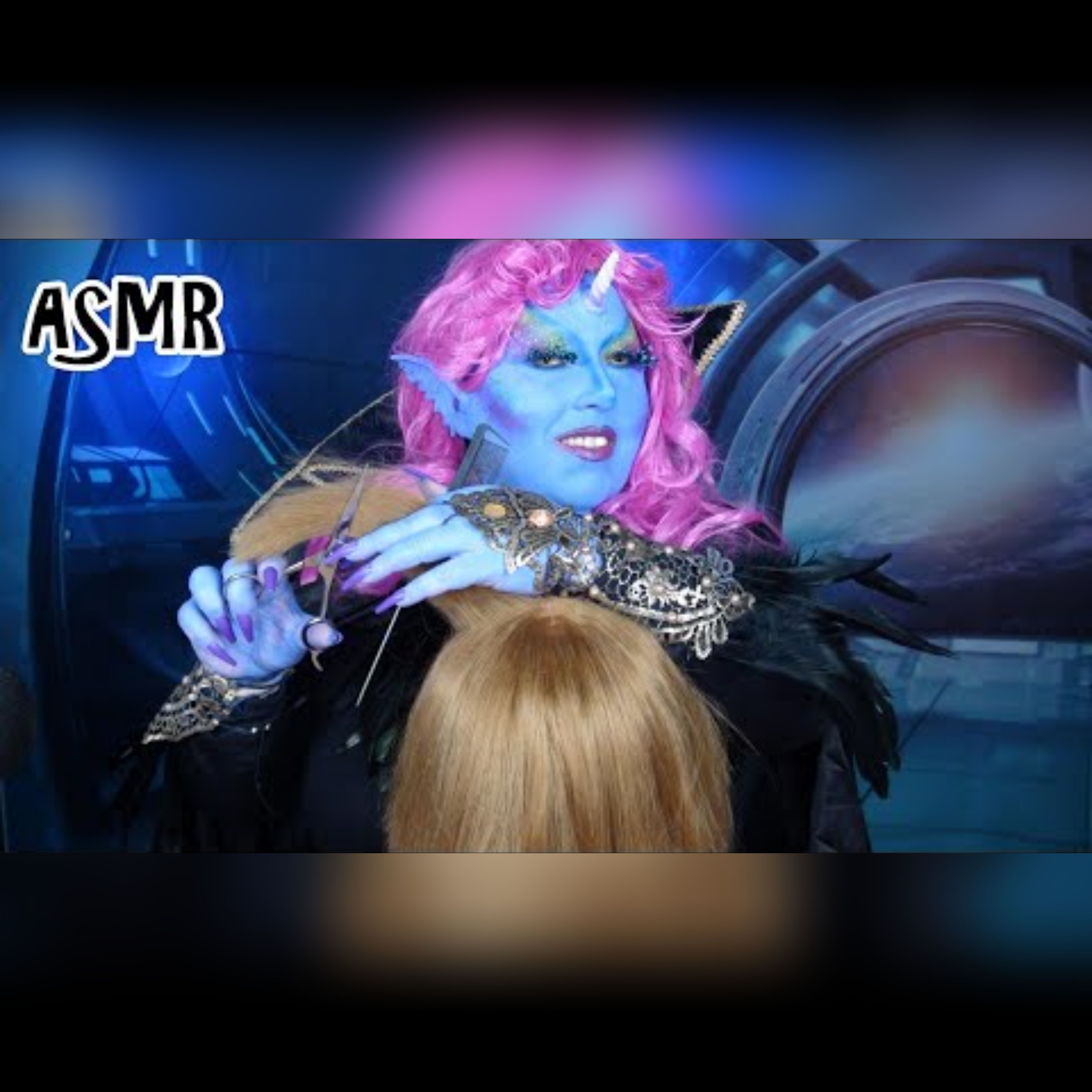 ASMR Alien Haircut and Hair Brushing Roleplay (Real Hair, Gossip, Hair Play, Spray, Scissors) episode artwork