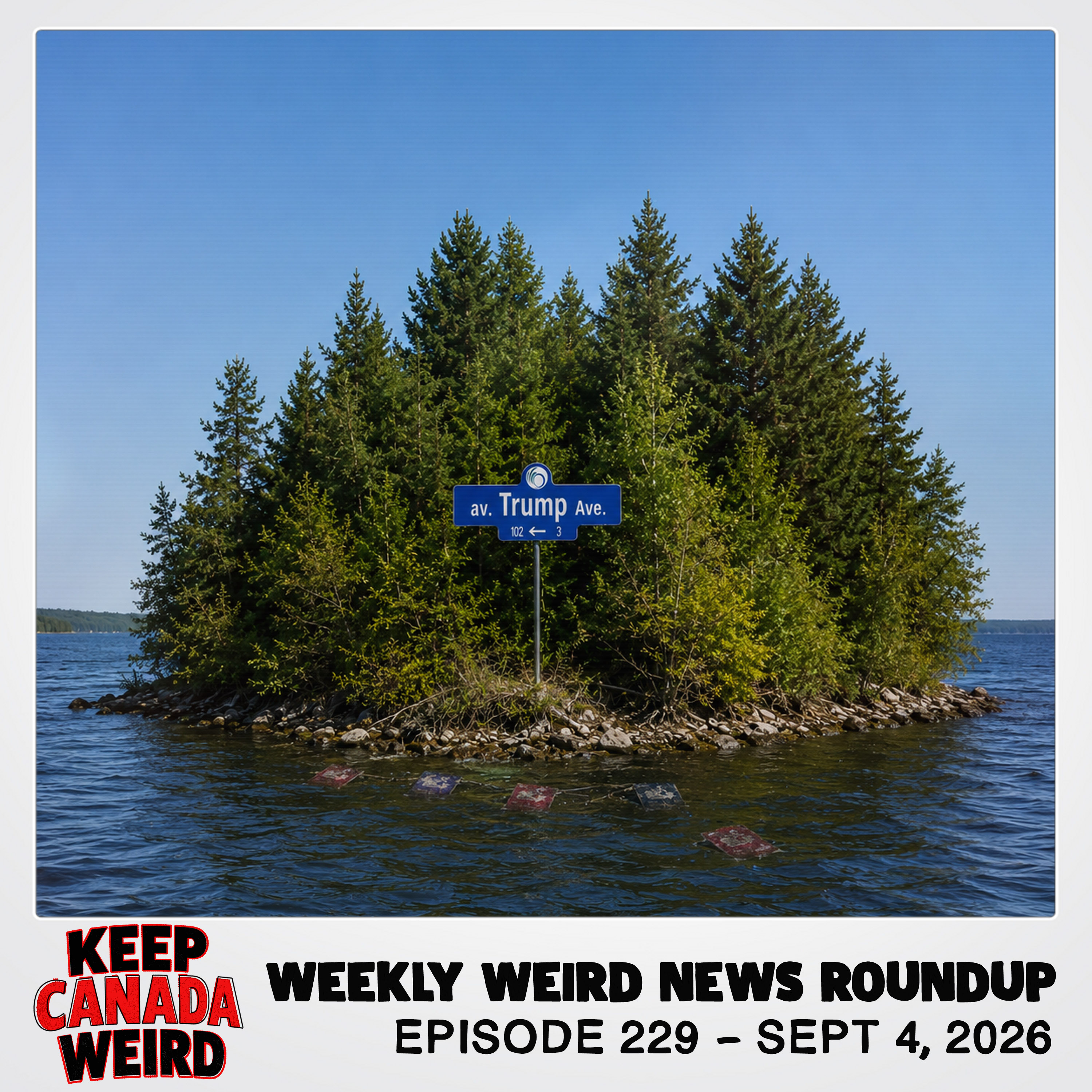 KEEP CANADA WEIRD - 229 - 2026/09/04 - Mysterious Island, Ottawa's Trump Ave, Hilroy Scandal, Free Cake episode artwork