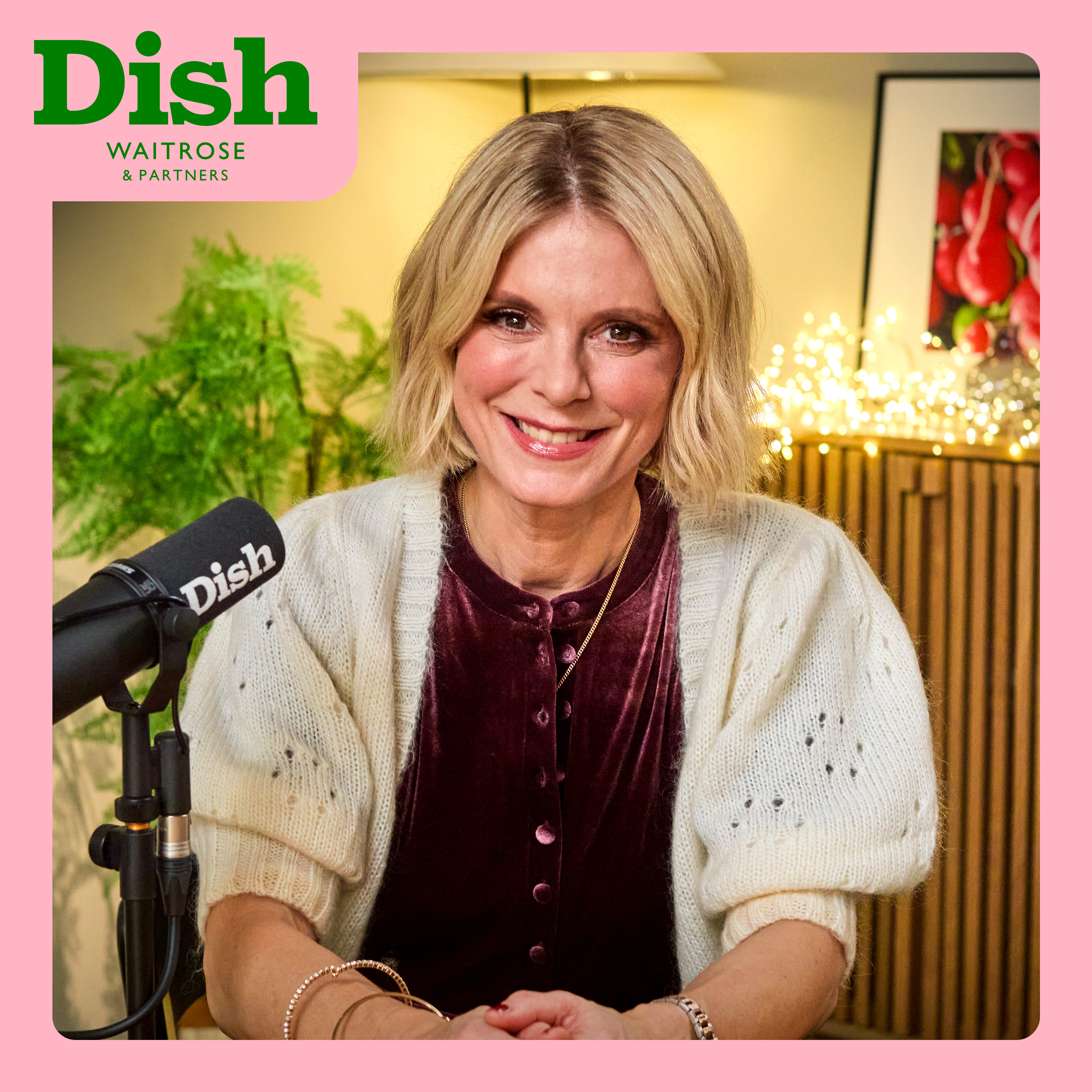 Emilia Fox, a butternut and toasted pumpkin seed risotto, and a vodka martini