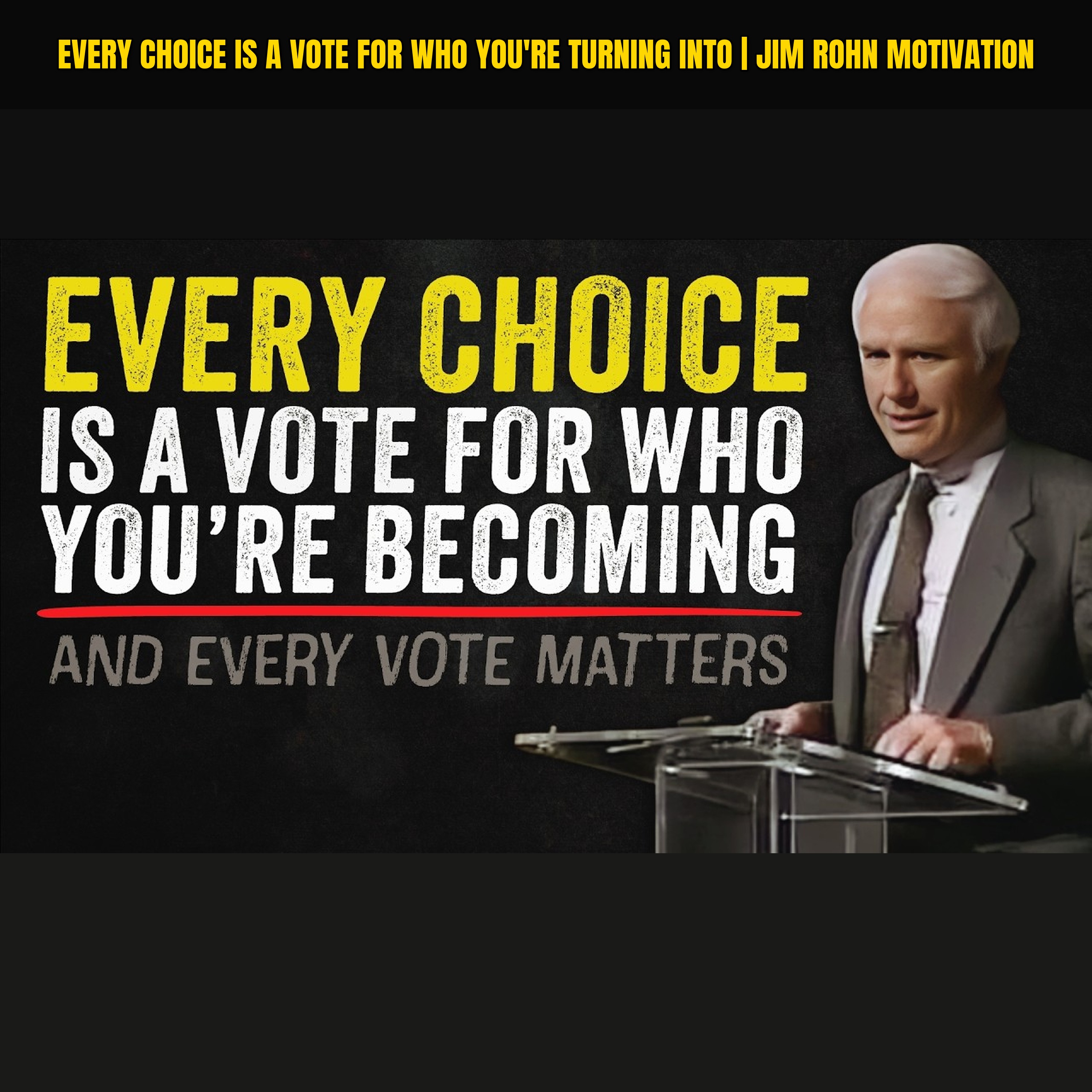 Every Choice is a Vote for Who You're Turning Into | Jim Rohn Motivation
