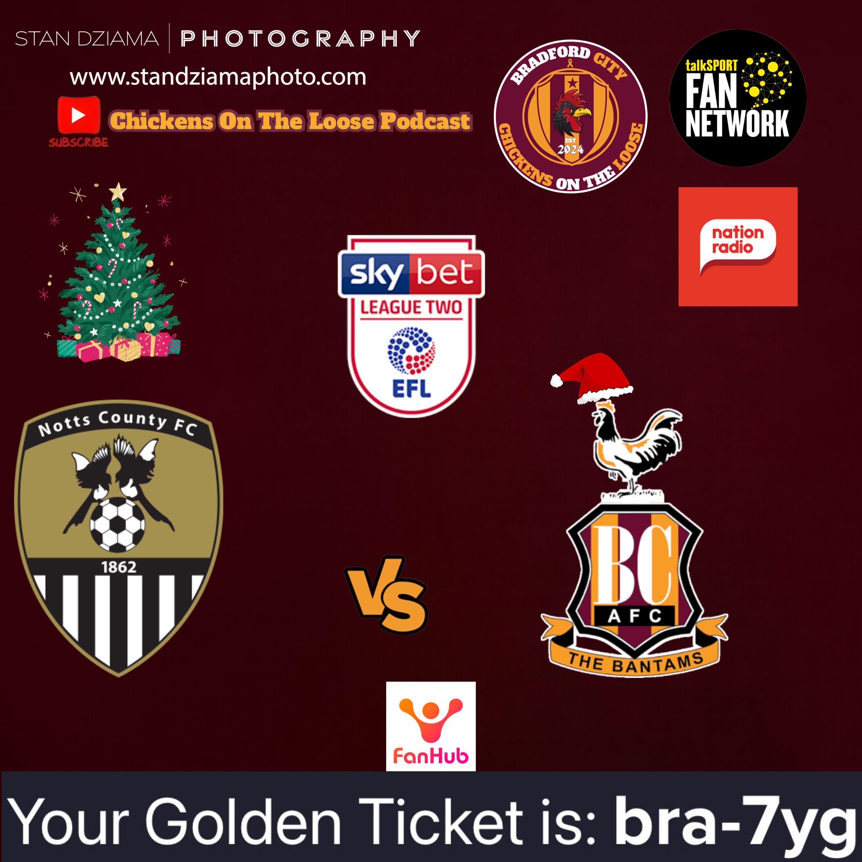 Notts Country  vs Bradford Preview - Christmas  Podcast 4 Game Preview episode artwork