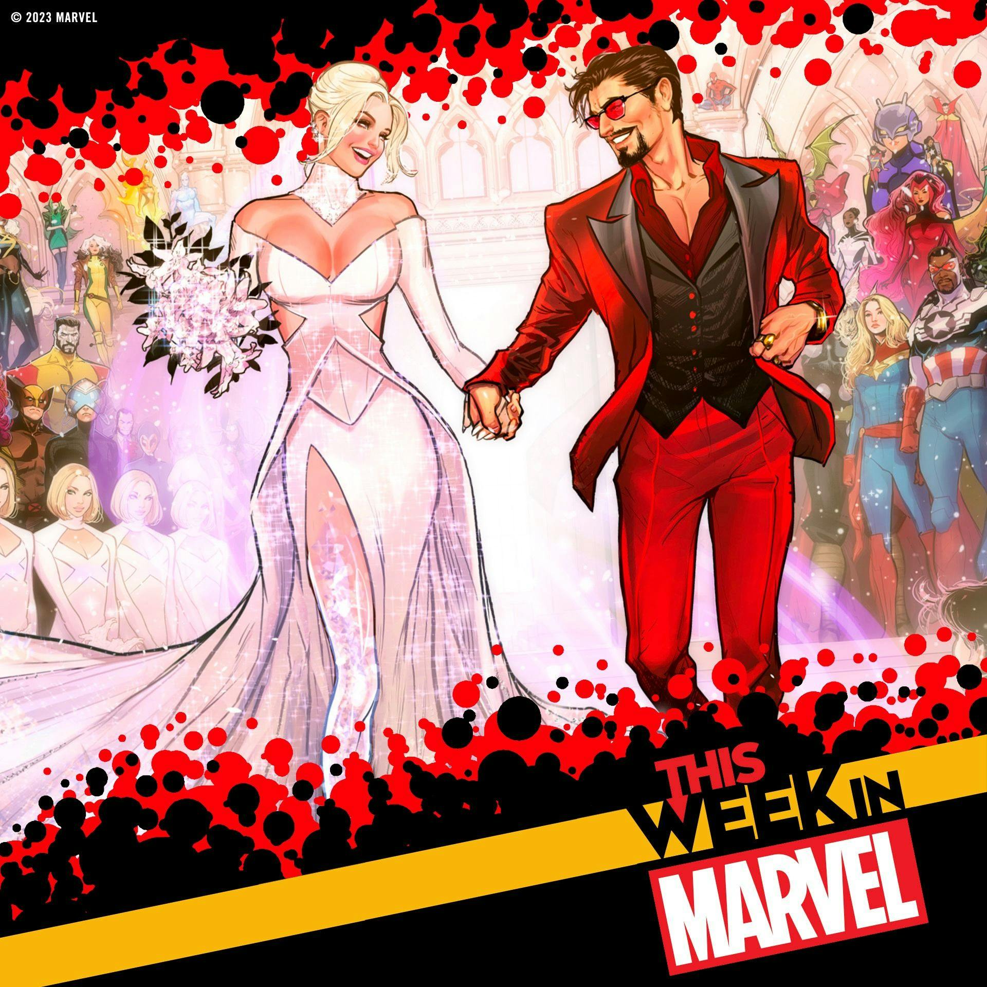 Emma Frost & Tony Stark Exchange Vows, Scarlet Witch’s Evolution, Predator Vs. Wolverine, and More!