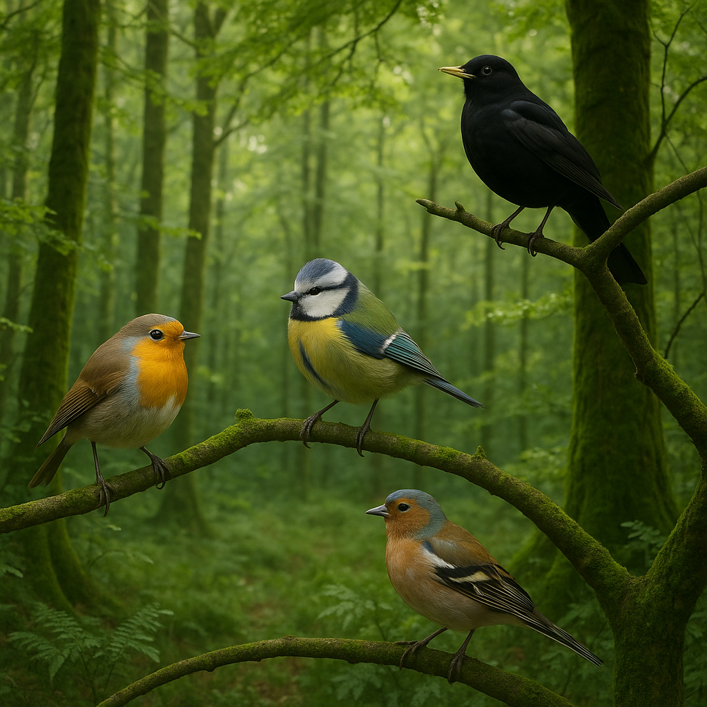Nature Birds in Woods Sounds to Relax and Focus