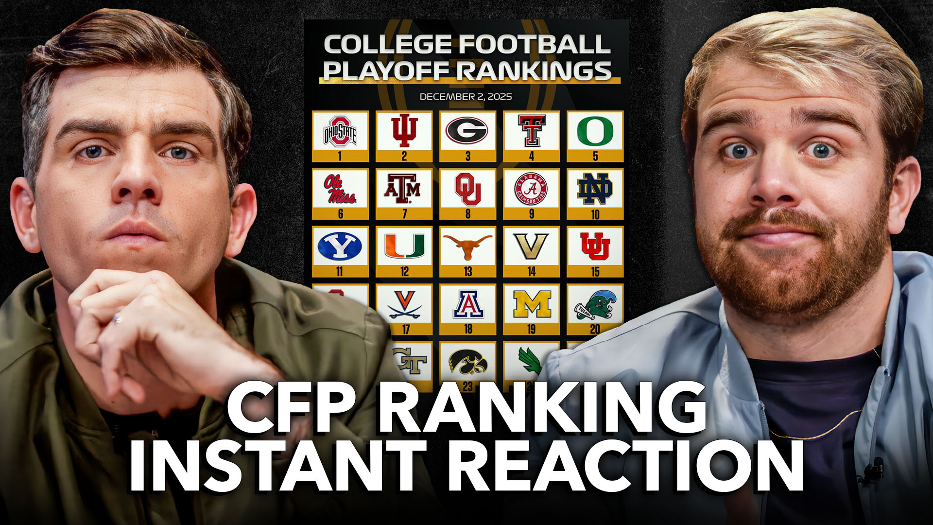 BREAKING: New College Football Playoff Ranking Instant Reaction
