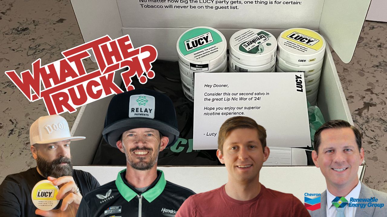 Lip nicotine supply chains; NASCAR hauling; hydrogen-powered garbage trucks