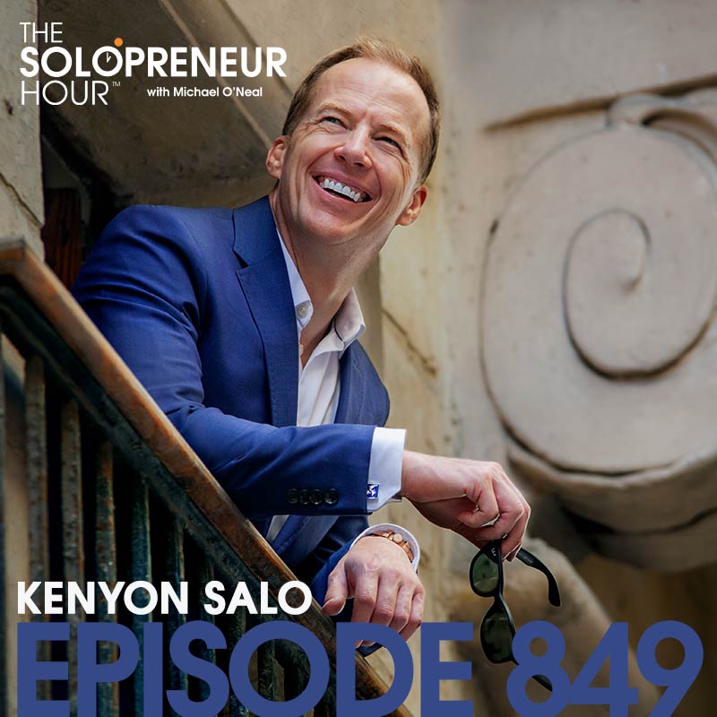 849: Kenyon Salo on Skydiving into Denver Broncos Stadium, Millions of TikTok Views, and Inspiring Thousands From The Stage [The Solopreneur Hour Podcast – Nominated as Best Of]